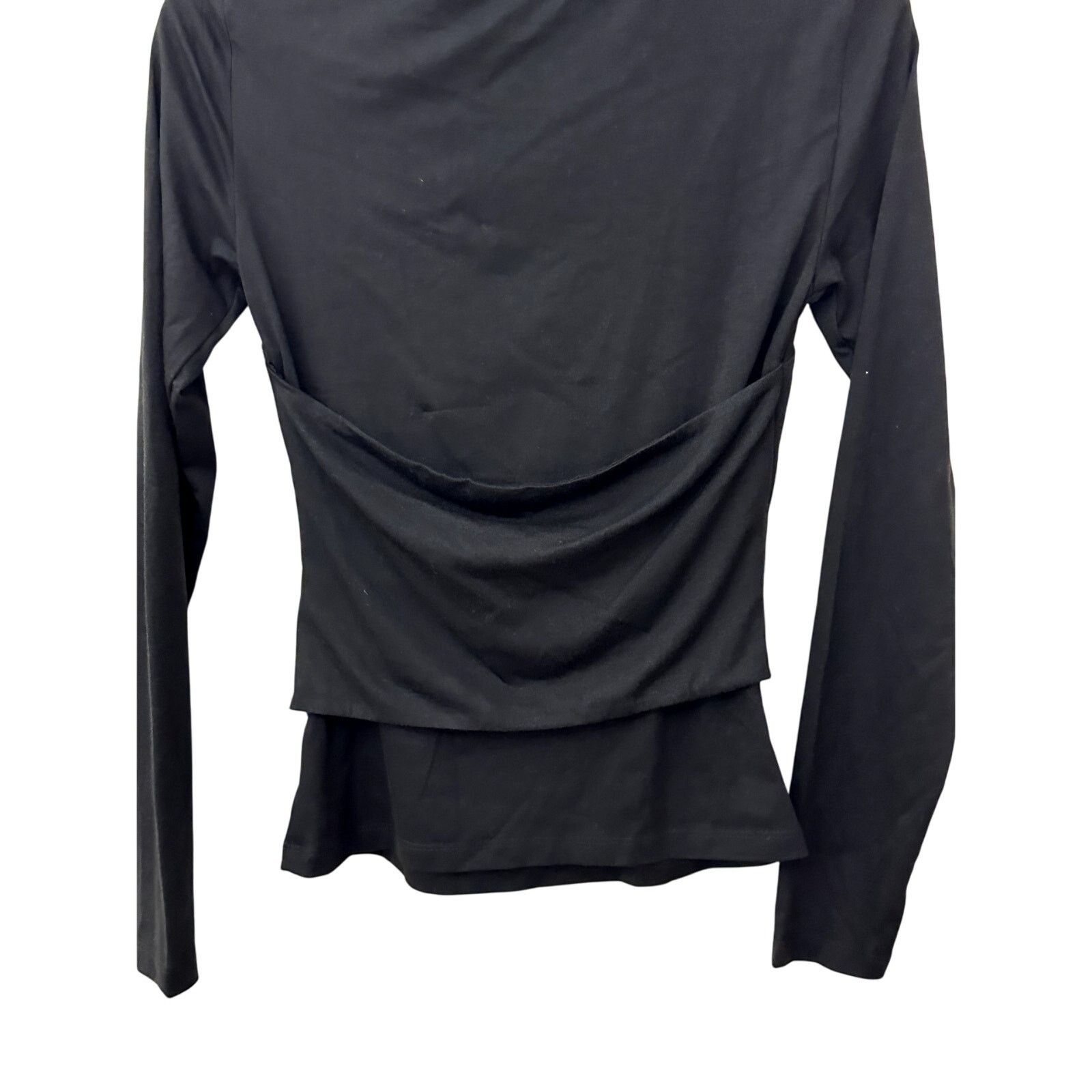 Other Vero Moda Nelly Top Ruched Knit Long Sleeves Black XS NWT Size XS / US 0-2 / IT 36-38 - 7 Thumbnail