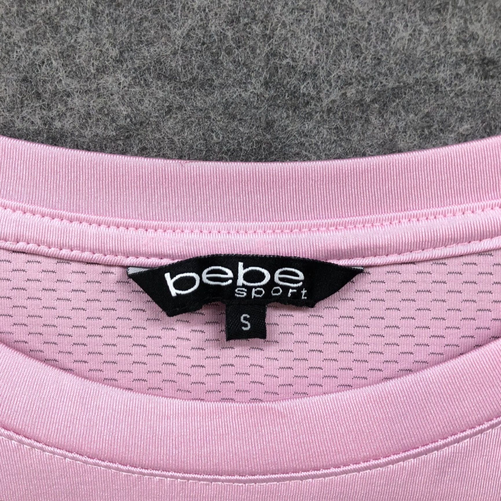 Bebe Bebe Sport Active T Shirt Womens S Oversized Short Sleeve Pink Logo Ventilated Size S / US 4 / IT 40 - 5 Thumbnail