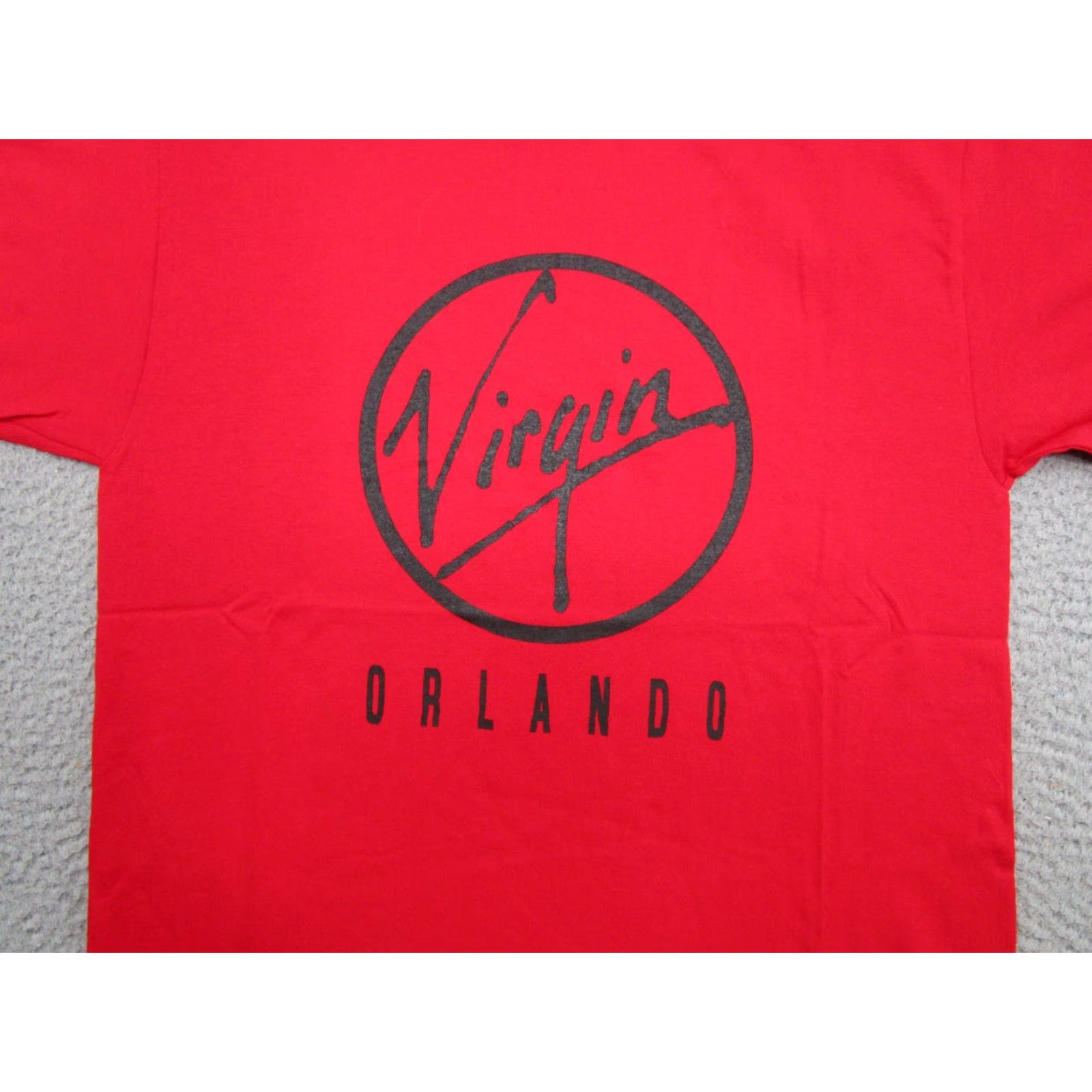 Vintage VINTAGE Virgin T-Shirt Shirt Mens M Red USA Made London Mobile Orlando Virgin Clothing Company Shirt Size M USA Made Size US M / EU 48-50 / 2 - 2 Thumbnail