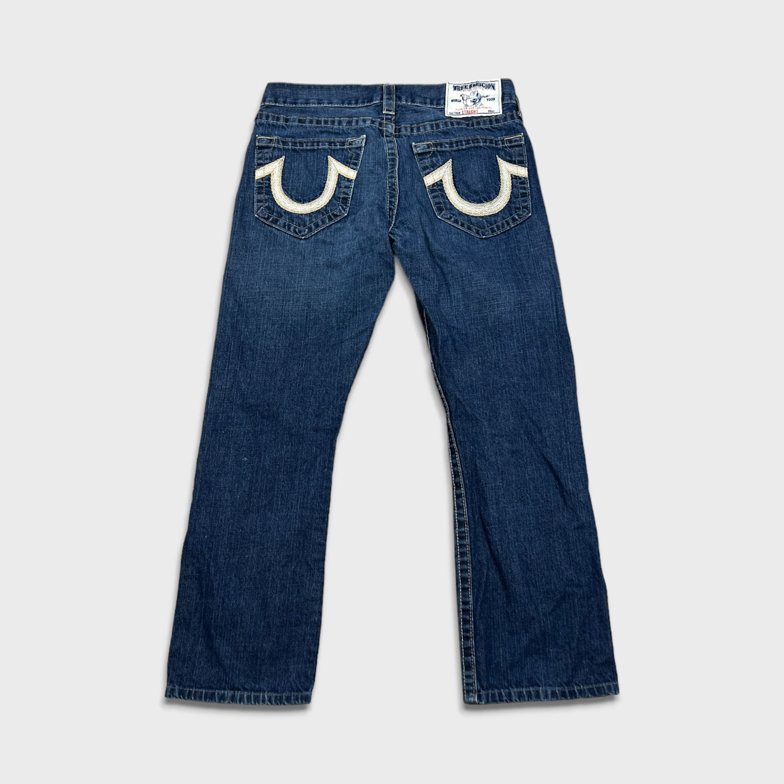 True Religion × Vintage True Religion Jeans 34x29 Straight World Tour USA Denim Pant Size US 34 / EU 50 - 5 Thumbnail