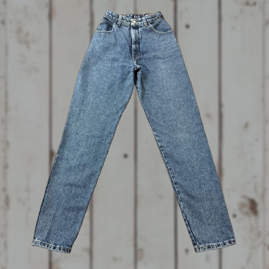 Gap VINTAGE Gap Jeans Womens 10 Straight High Rise Denim 90s Made in USA 20x32 Blue 100% Cotton Pockets Mens? Size 32" / US 10 / IT 46 - 1 Thumbnail
