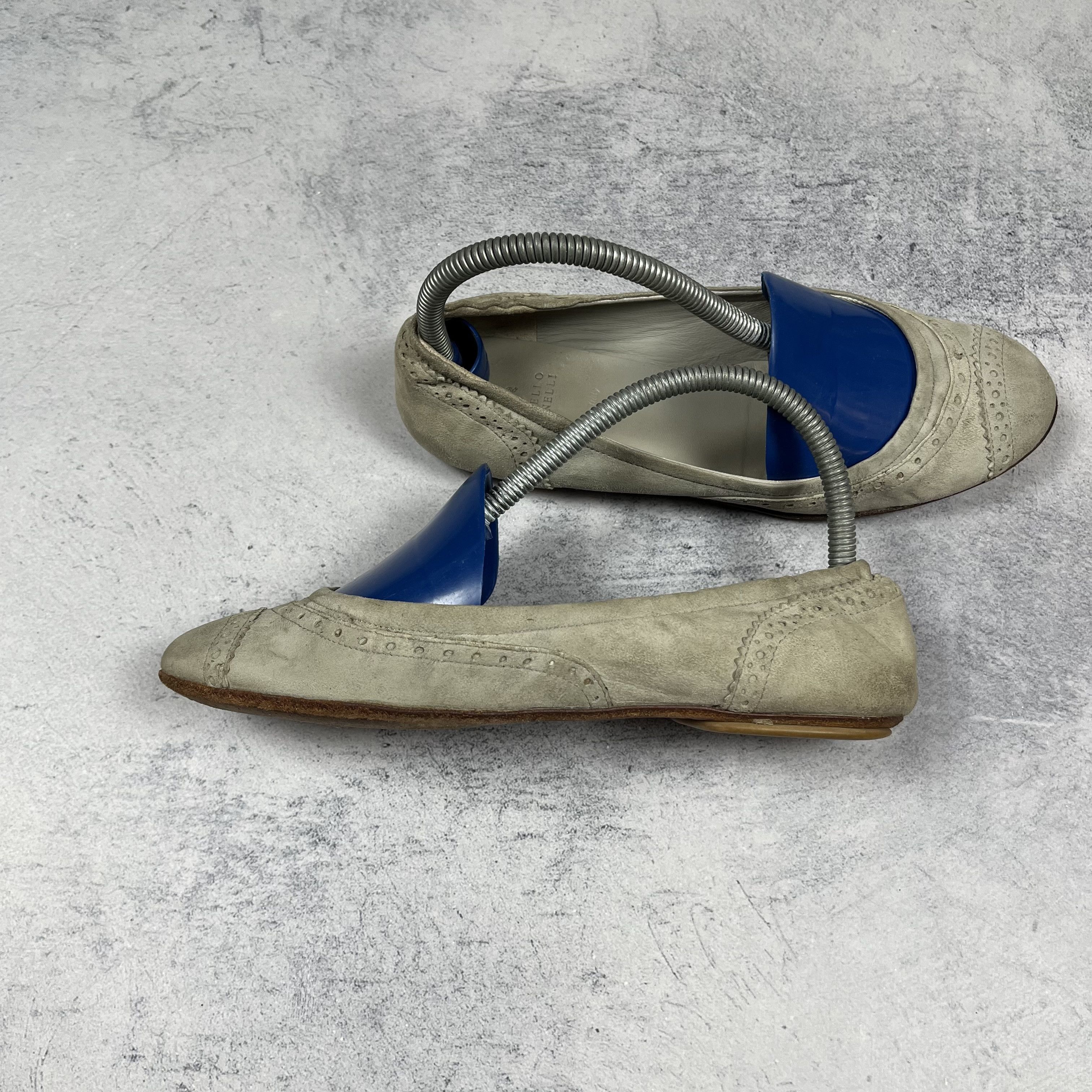 Brunello Cucinelli Ladies Brunello Cucinelli Monili Toe Suede Ballet Flats Size US 6.5 / IT 36.5 - 4 Thumbnail