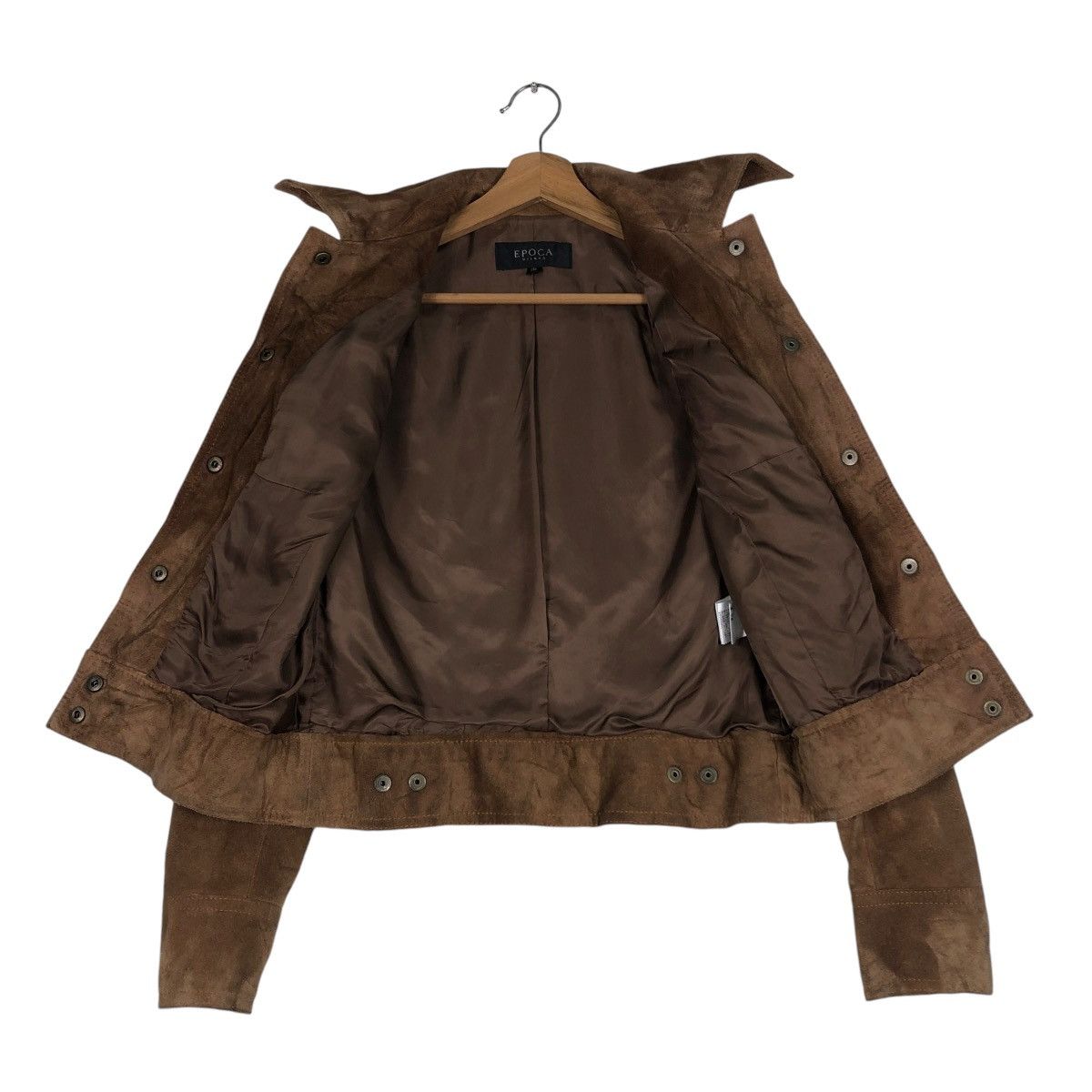Japanese Brand 🔥CROPPED SUEDE LEATHER JACKET BIKER EPOCA ISSEY MIYAKE Size S / US 4 / IT 40 - 14 Thumbnail