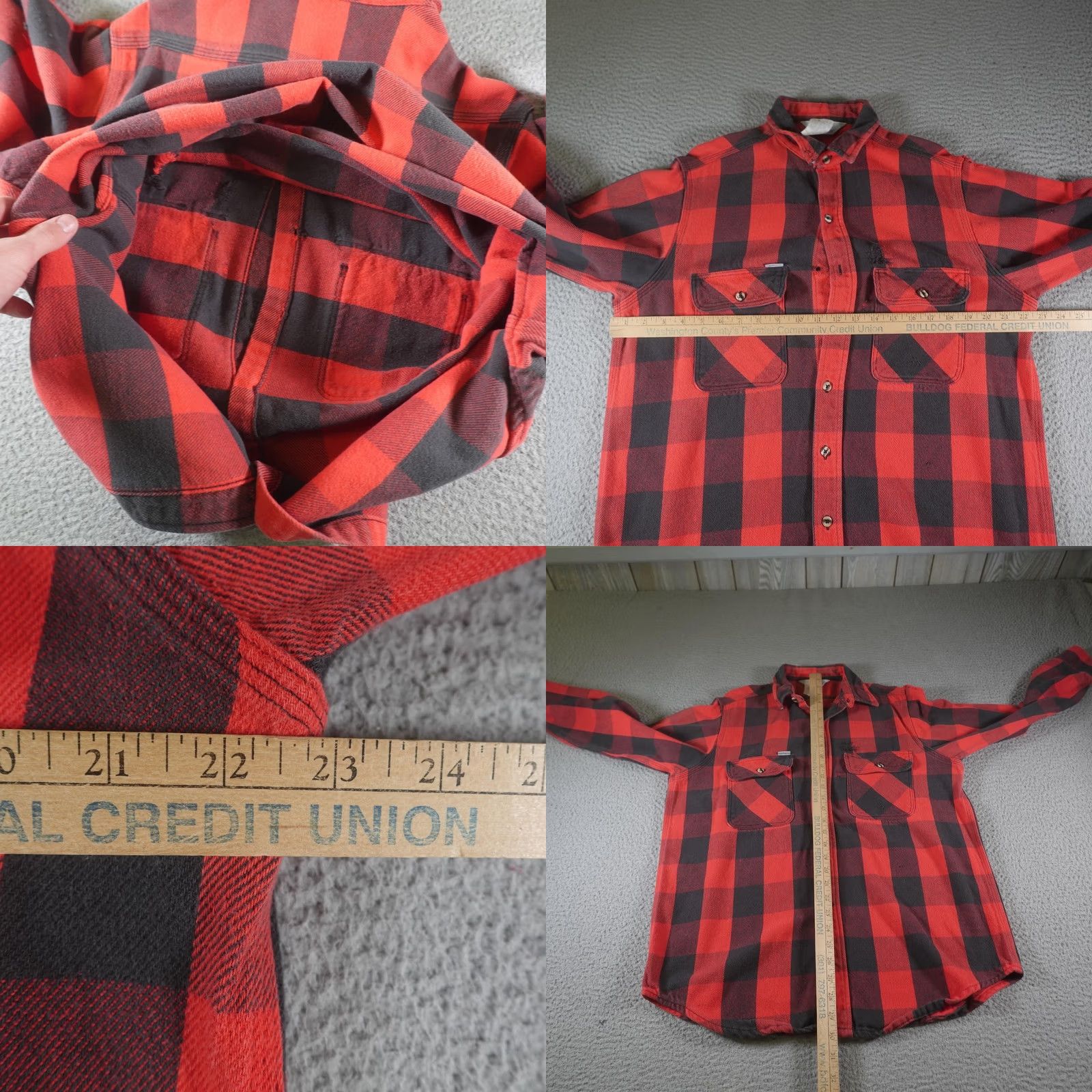 Carhartt VINTAGE Carhartt Flannel Shirt Mens XL Red Plaid Rugged Outdoor Wear USA Thick Size US XL / EU 56 / 4 - 8 Thumbnail
