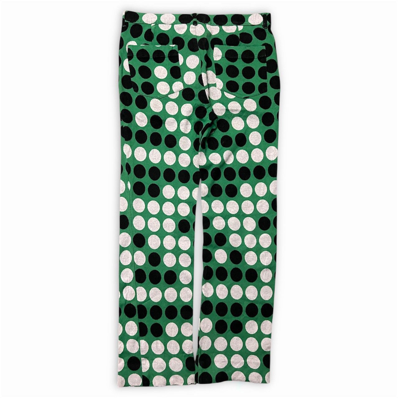Ne-Net Ne-net Green Polk-a-dot pattern Pants Size US 32 / EU 48 - 2 Thumbnail