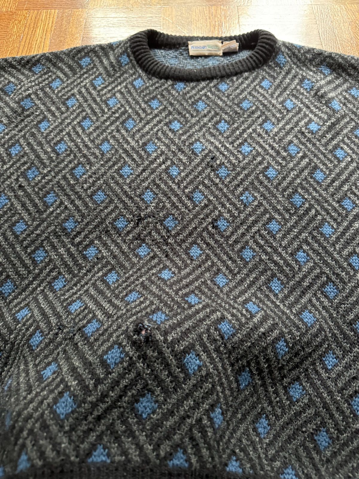 Vintage Vintage Geometric Patterned Knit Sweater Size US XL / EU 56 / 4 - 2 Thumbnail