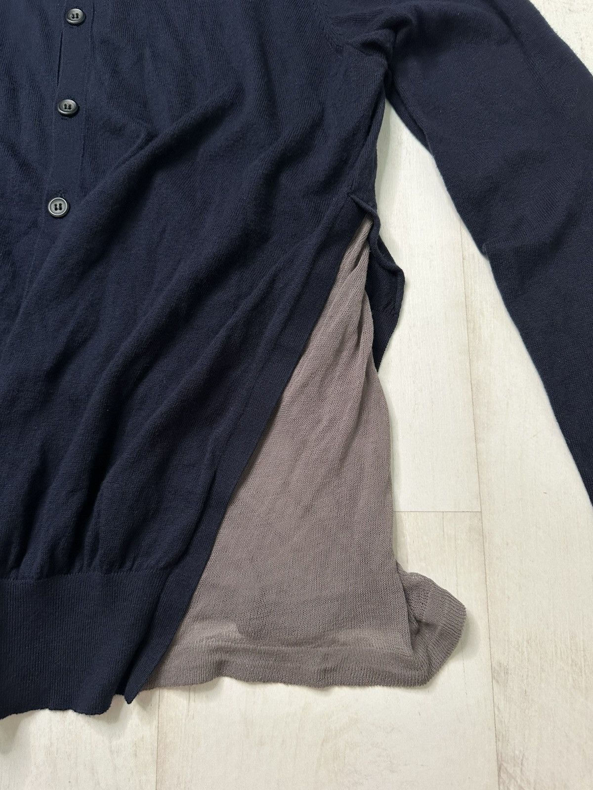 Yohji Yamamoto Yohji Yamamoto Y’s navy cardigan Size L / US 10 / IT 46 - 6 Thumbnail