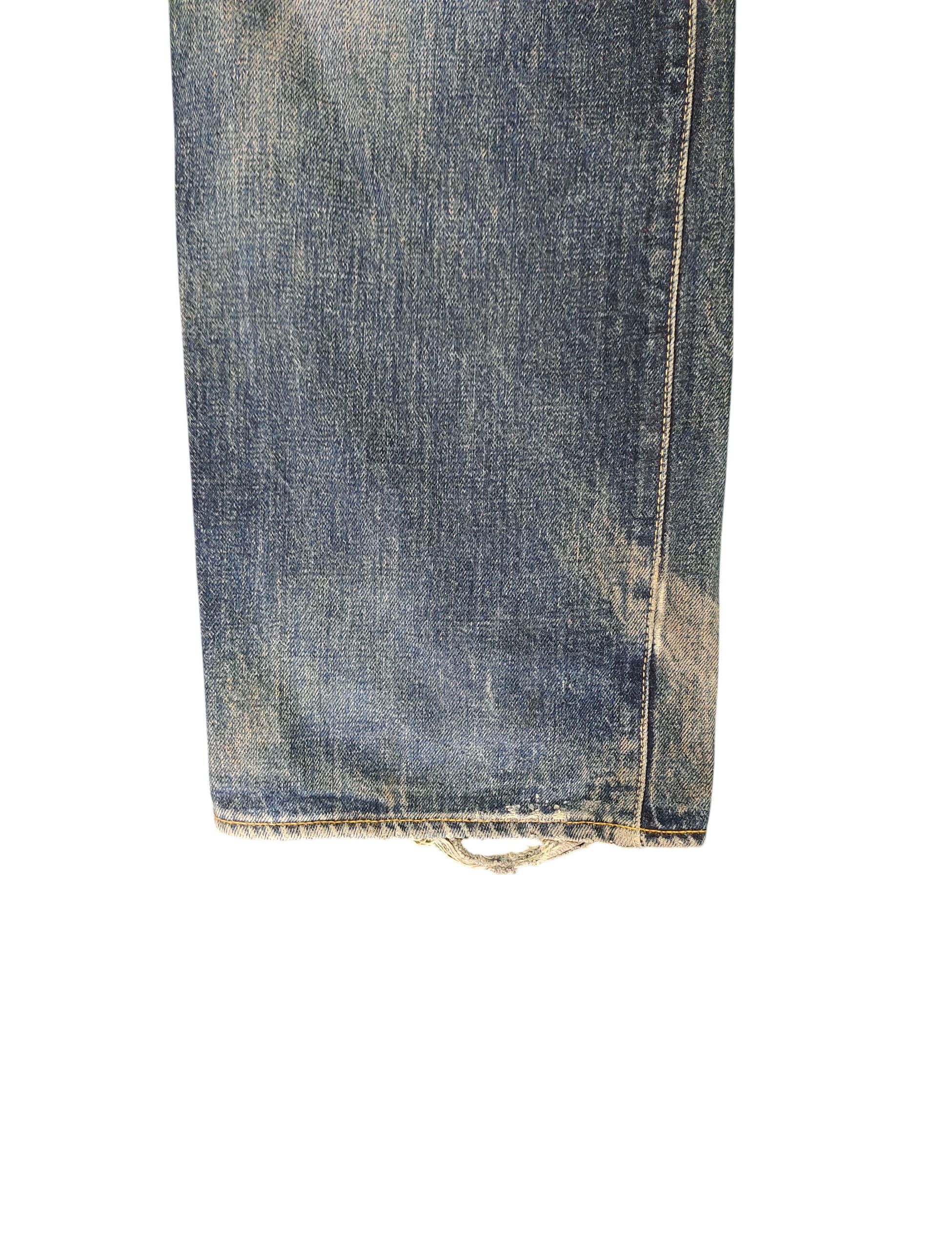 Denime Vintage 90s Denime Selvedge Rusty Clawmark Distress Jeans Size US 30 / EU 46 - 7 Thumbnail