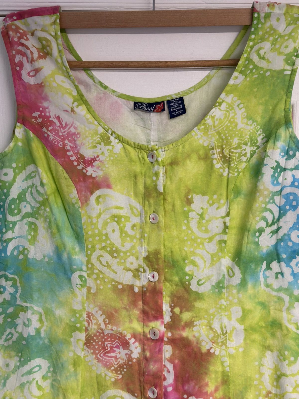 Other Vintage Tiedie Dress! Size L / US 10 / IT 46 - 2 Thumbnail