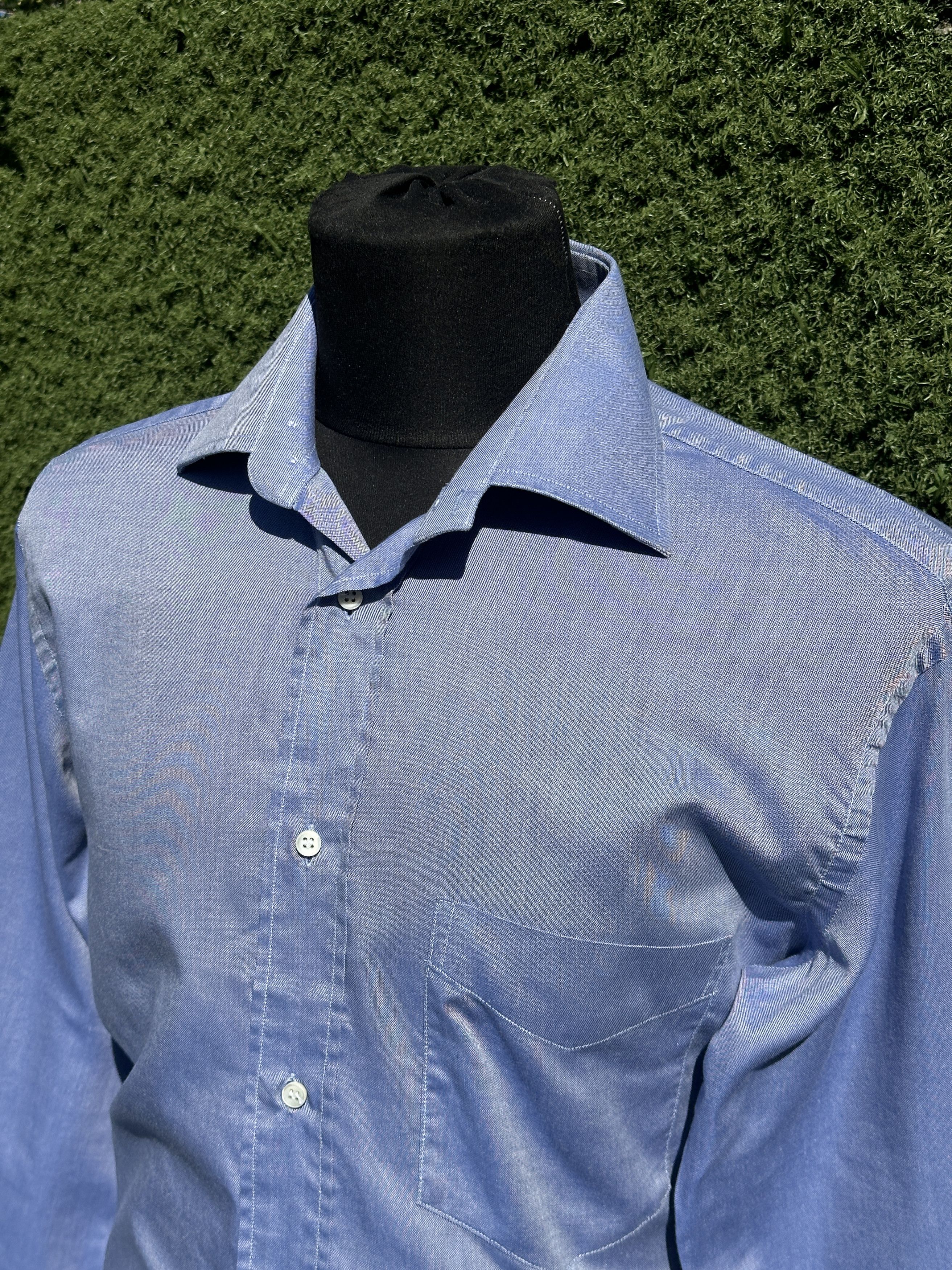 Brioni Brioni Sport Reflective Cotton Oxford Shirt Luxury 16 41 L Size US L / EU 52-54 / 3 - 11 Thumbnail