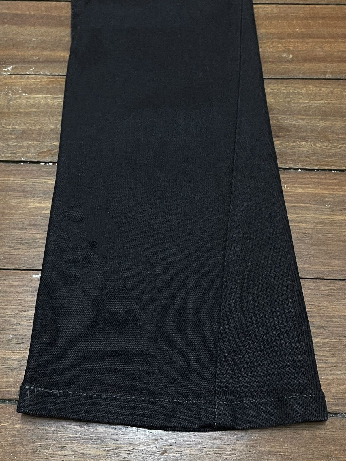 14th Addiction Rare Design Vintage Tornado Mart Flared Waxed Jeans 2000s Size US 28 / EU 44 - 6 Thumbnail