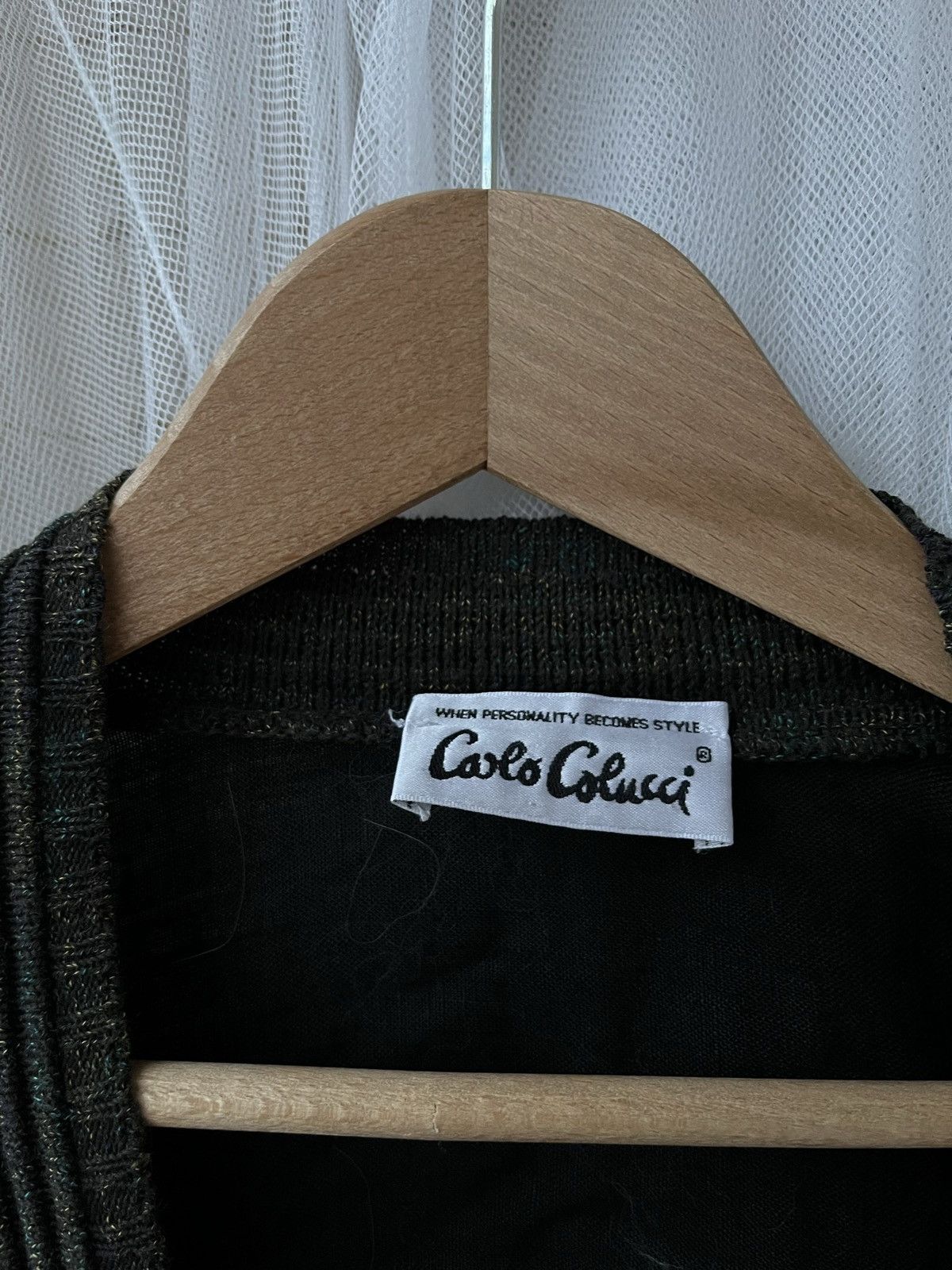 Carlo Colucci A black men's bomber jacket, vintage! Carlo Colucci Size US L / EU 52-54 / 3 - 2 Thumbnail