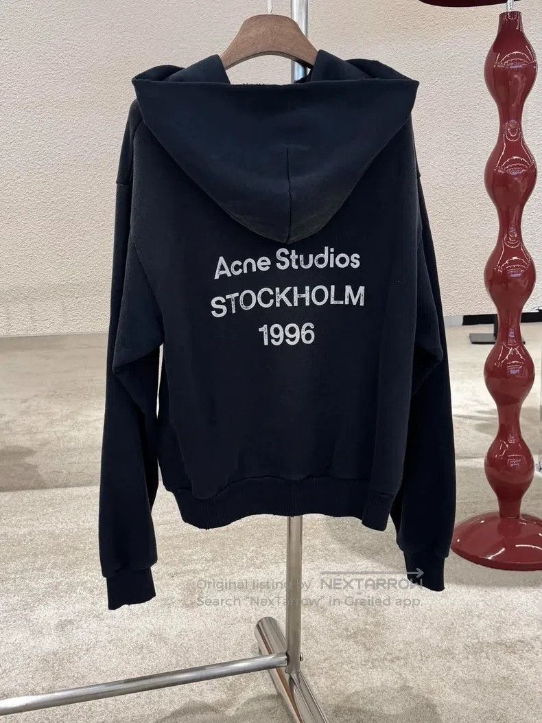 Acne Studios Acne Studios 1996 Vintage Design Hooded Sweatshirt Navy Size XS / US 0-2 / IT 36-38 - 2 Thumbnail