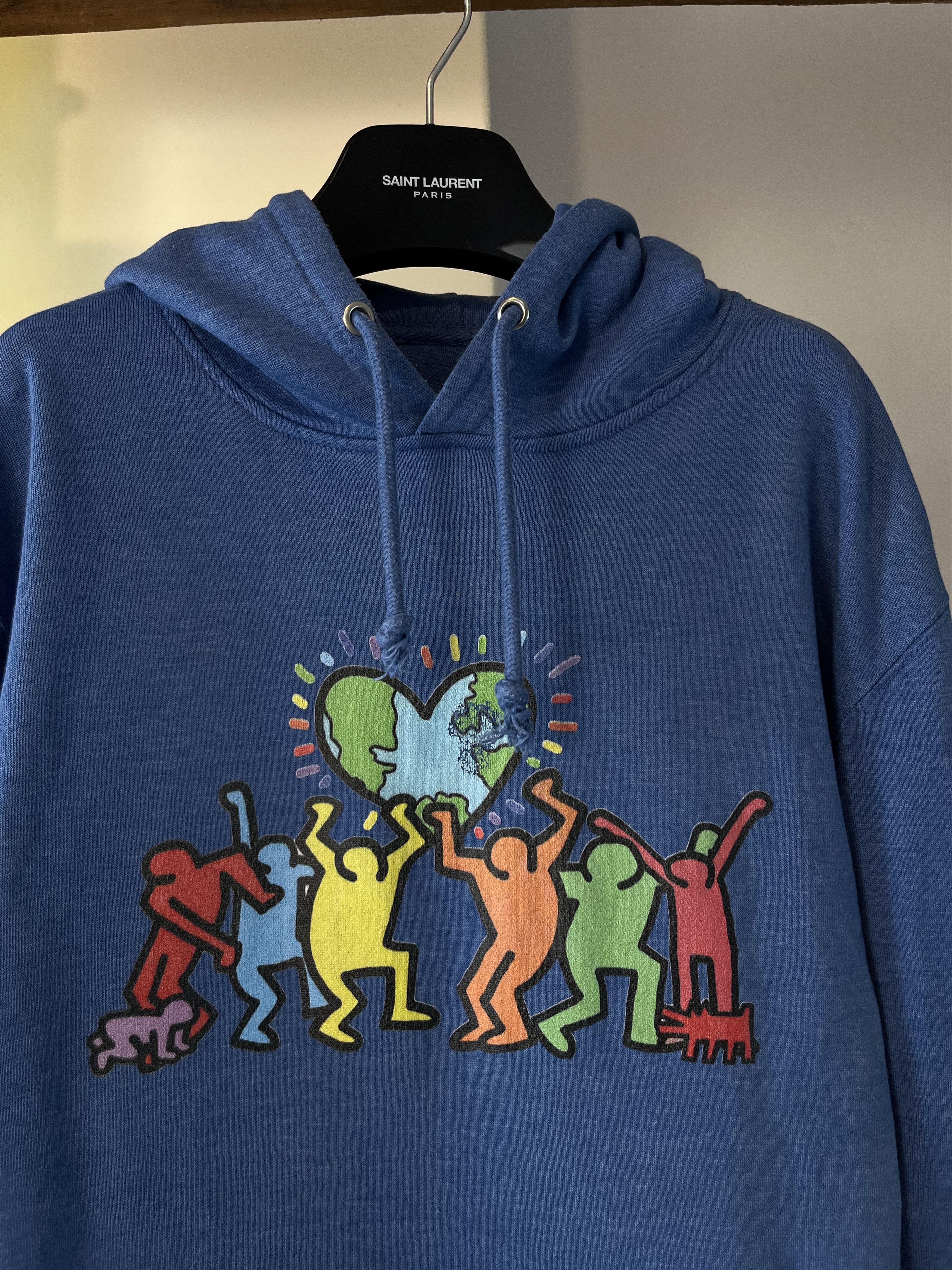 Keith Haring × Vintage RARE 90s Keith Haring Hoodie Size US XL / EU 56 / 4 - 3 Thumbnail
