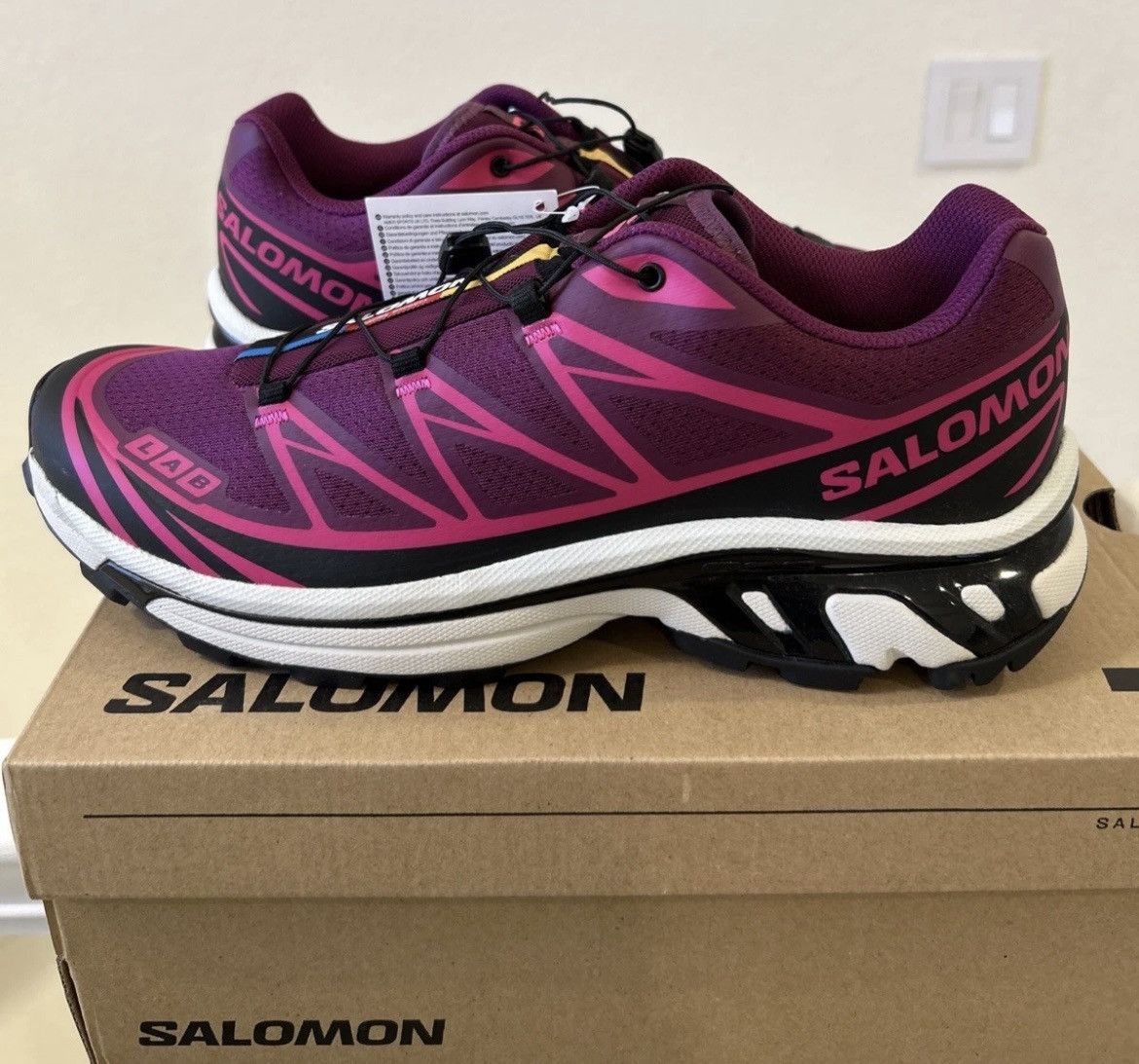 Salomon XT-6 Mens 10.5 Atmos Tokyo Plum Caspia Shoes L475829