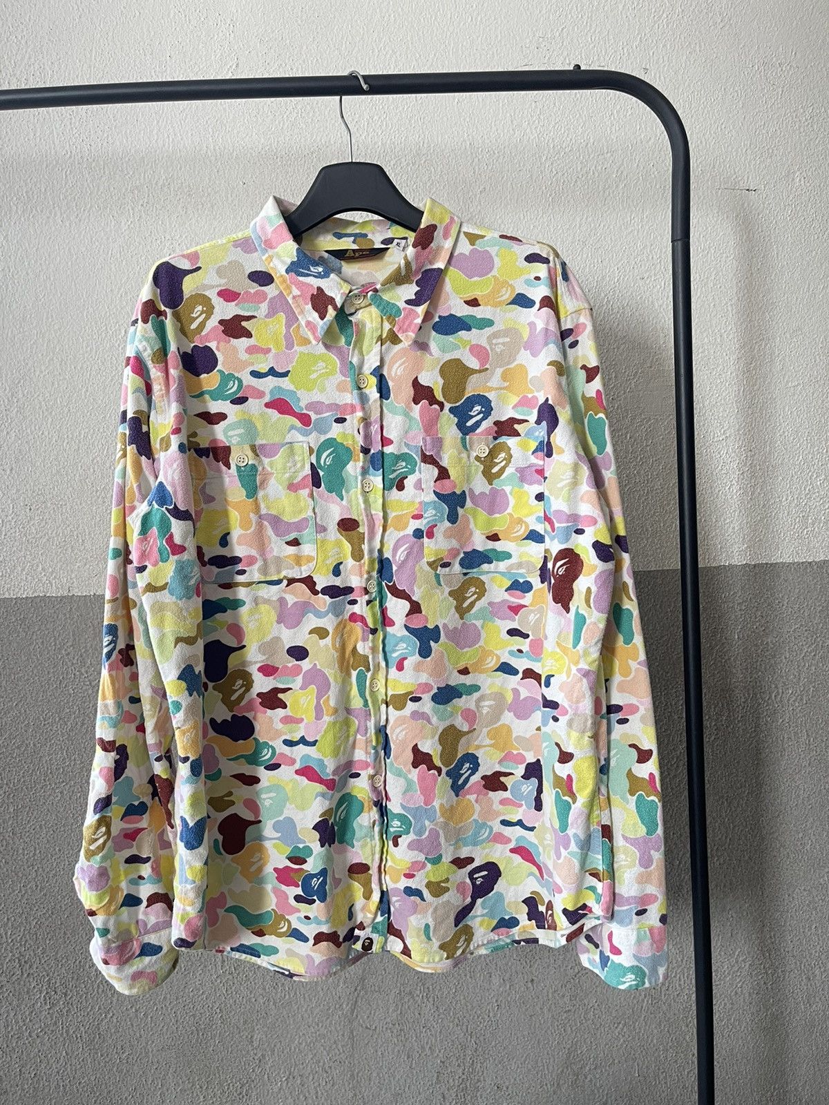 Bape OG Bape Multi Camo Longsleeve Button Shirt Size US XL / EU 56 / 4 - 1 Thumbnail