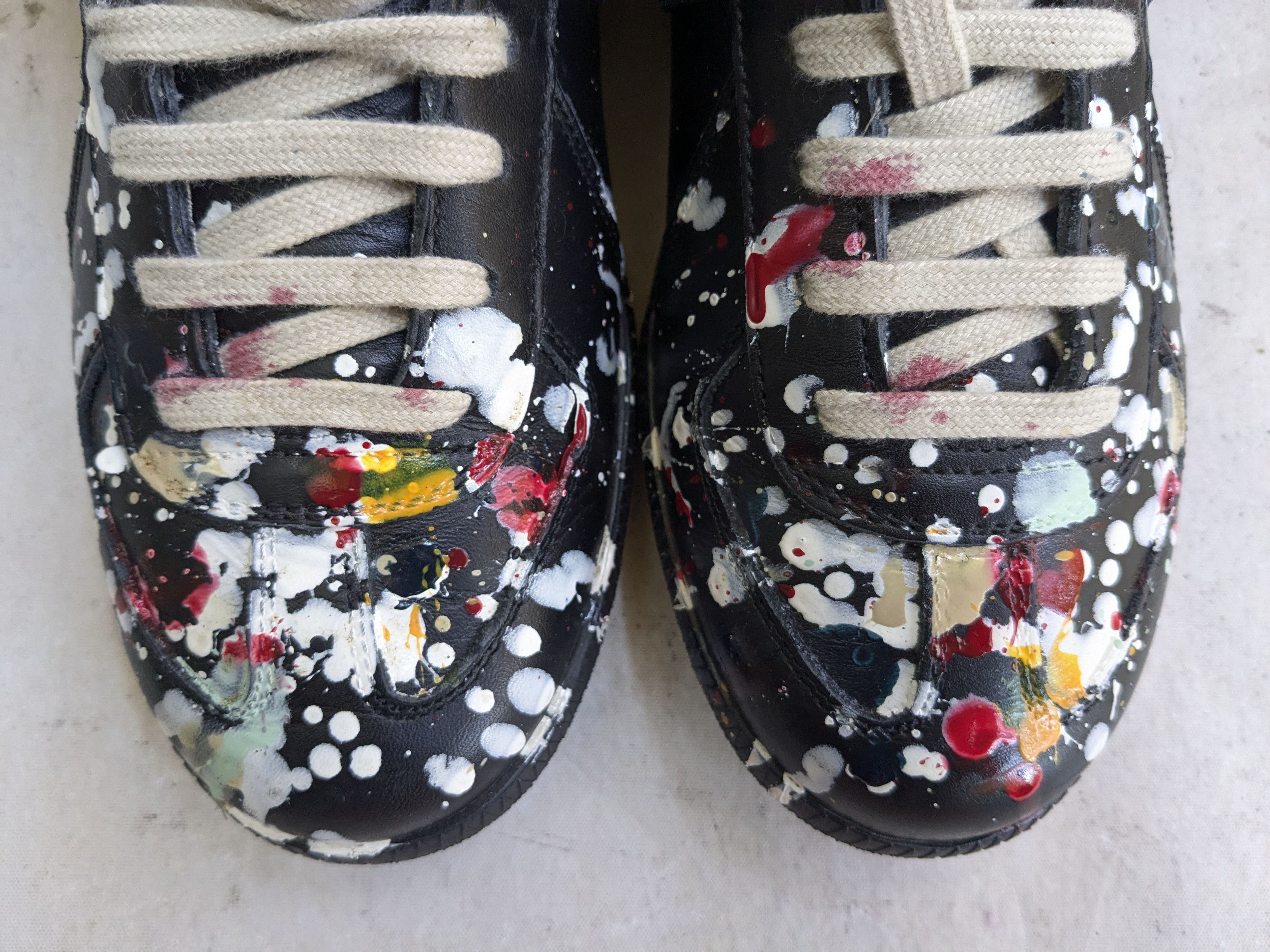 Maison Margiela Maison Margiela GAT Replica Black Paint Splatter 8 41 Size US 8 / EU 41 - 3 Thumbnail