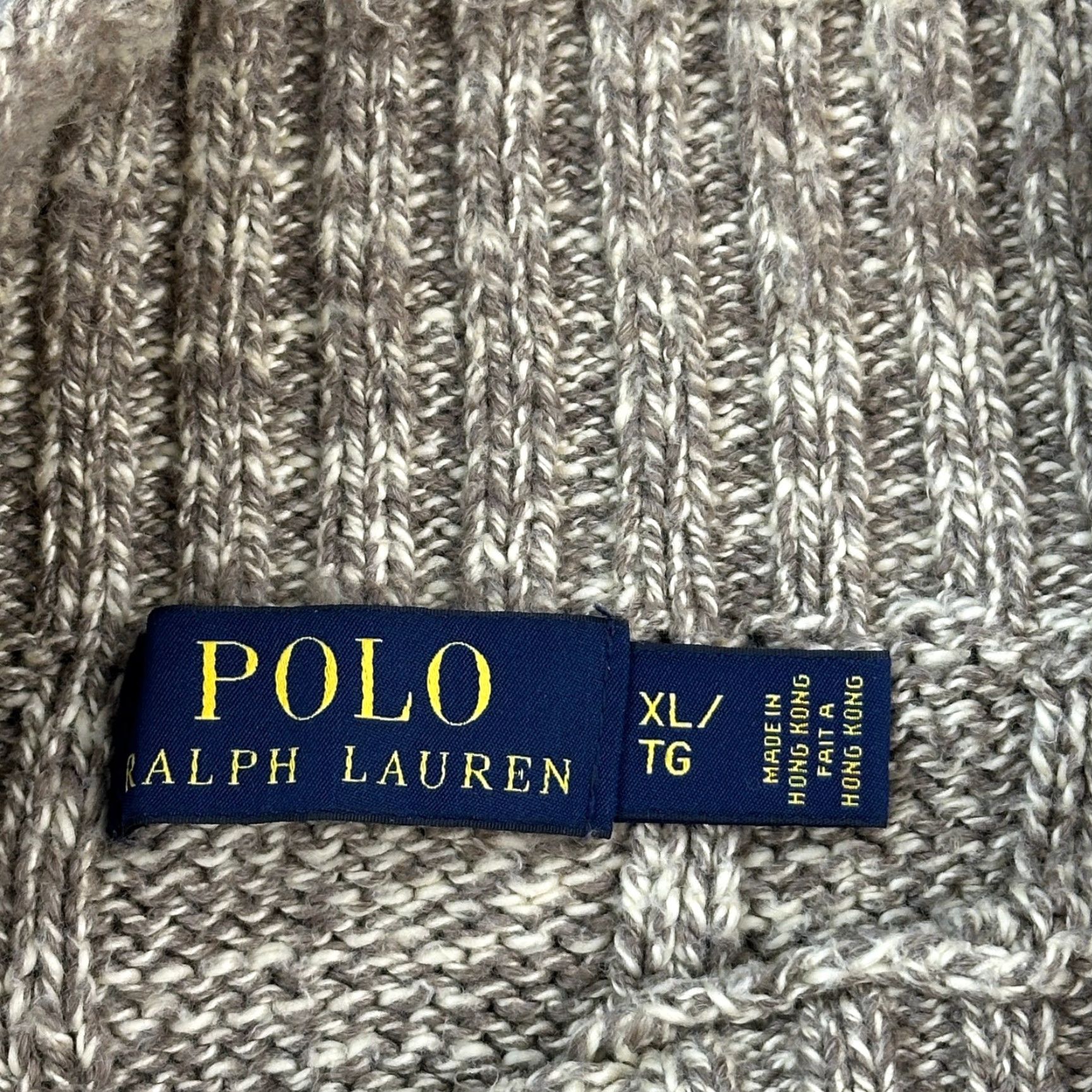 Polo Ralph Lauren Polo Ralph Lauren Sweater Mens XL Beige Cable Knit Button Neck Fisherman Casual Size US XL / EU 56 / 4 - 7 Thumbnail