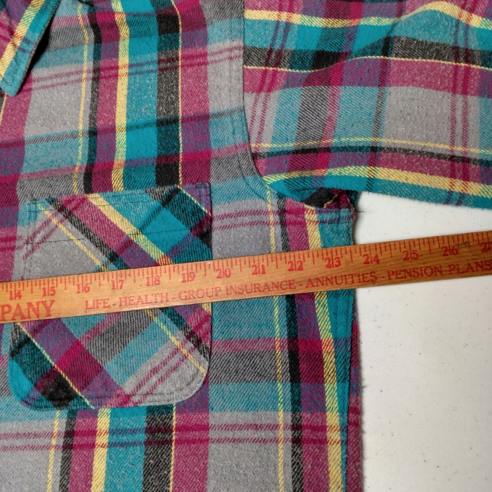 Vintage VINTAGE St John's Bay Flannel Shirt Men LT Large Tall Blue Purple Yellow USA Made Shirt Size US L / EU 52-54 / 3 - 7 Thumbnail