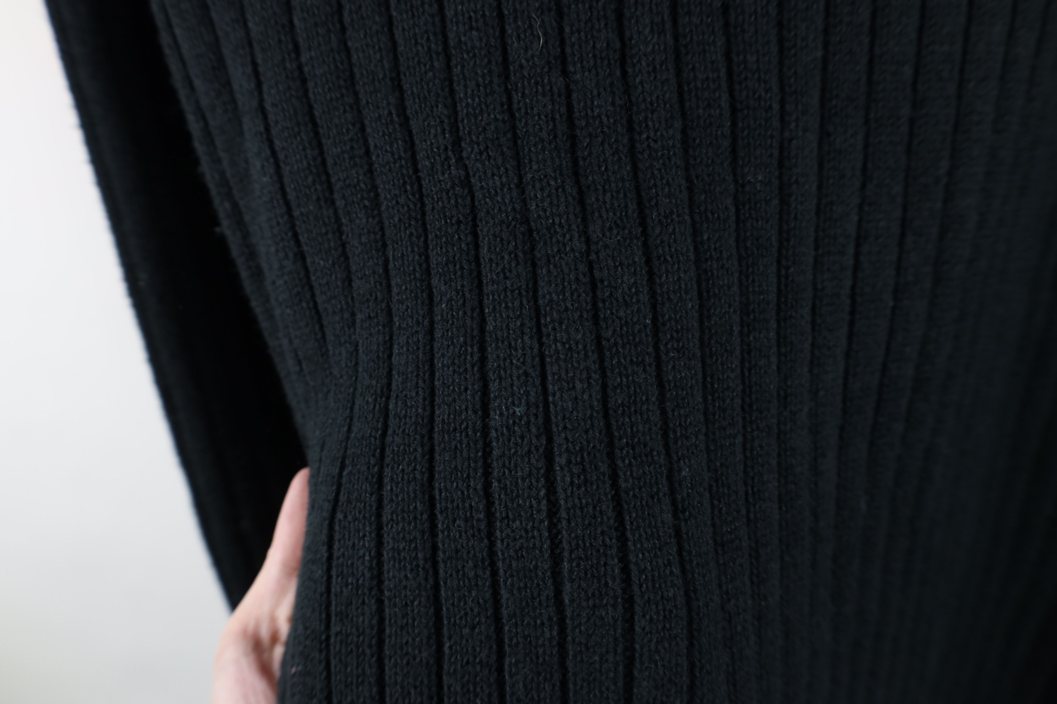 Vintage Vintage 90s Streetwear Ribbed Knit V-Neck Sweater Black Size XXL / US 16-18 / IT 52-54 - 7 Thumbnail