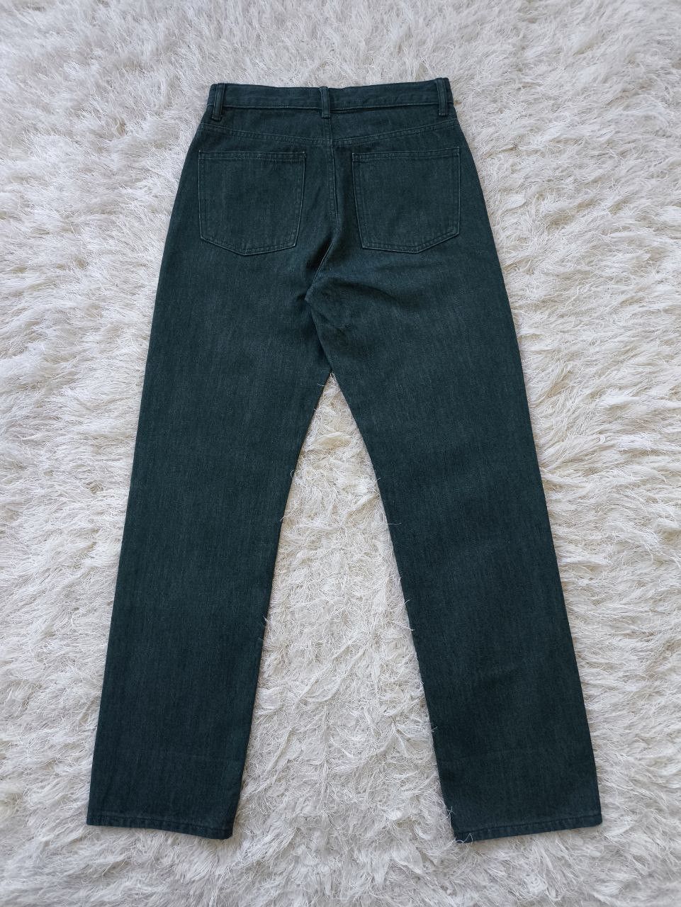 Lemaire × Uniqlo UNIQLO U Regular Straight Fit Dark Green Denim Jeans Size US 30 / EU 46 - 2 Thumbnail