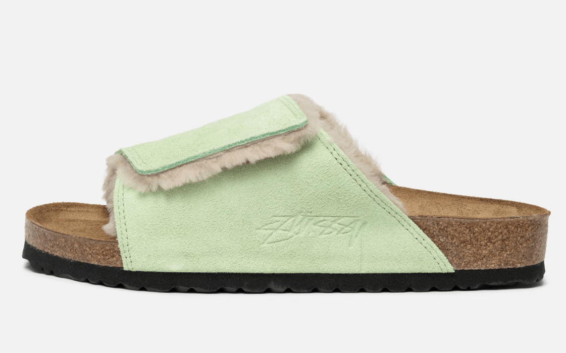 Stussy STUSSY Birkenstock Suede Shearling Slide Solana | Grailed