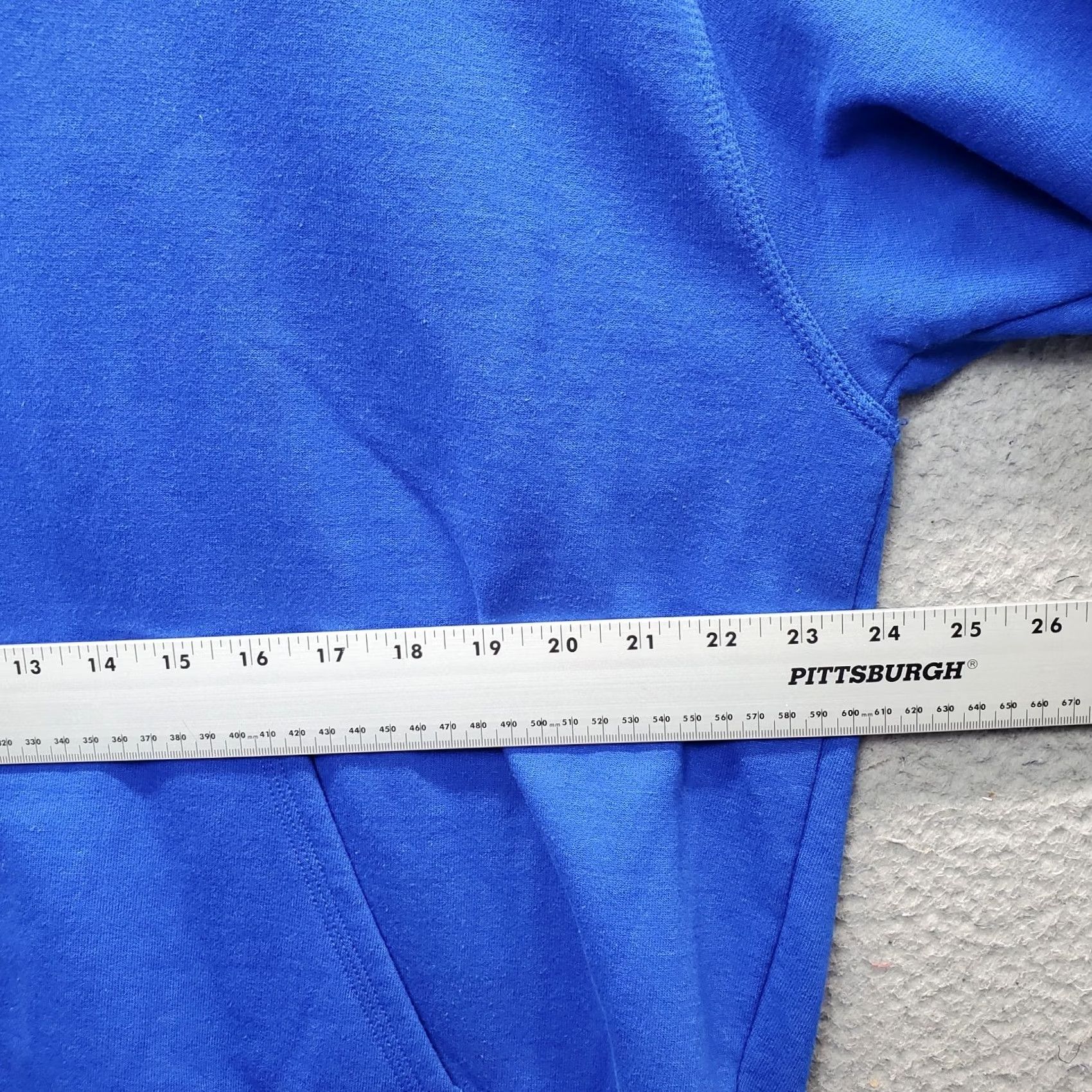 Champion Champion Powerblend Hoodie Mens XL Blue Long Sleeve Spellout Logo Pullover GF89H Size US XL / EU 56 / 4 - 4 Thumbnail