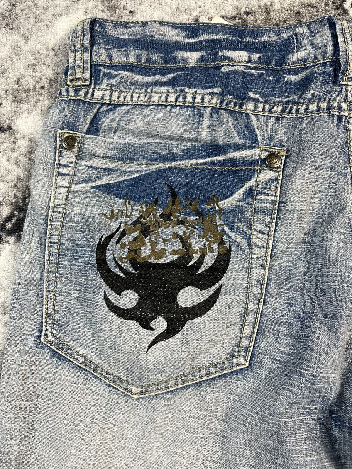 Other Kosmo Lupo Jeans Graphic Print Distressed Y2K W36 Size US 36 / EU 52 - 12 Thumbnail