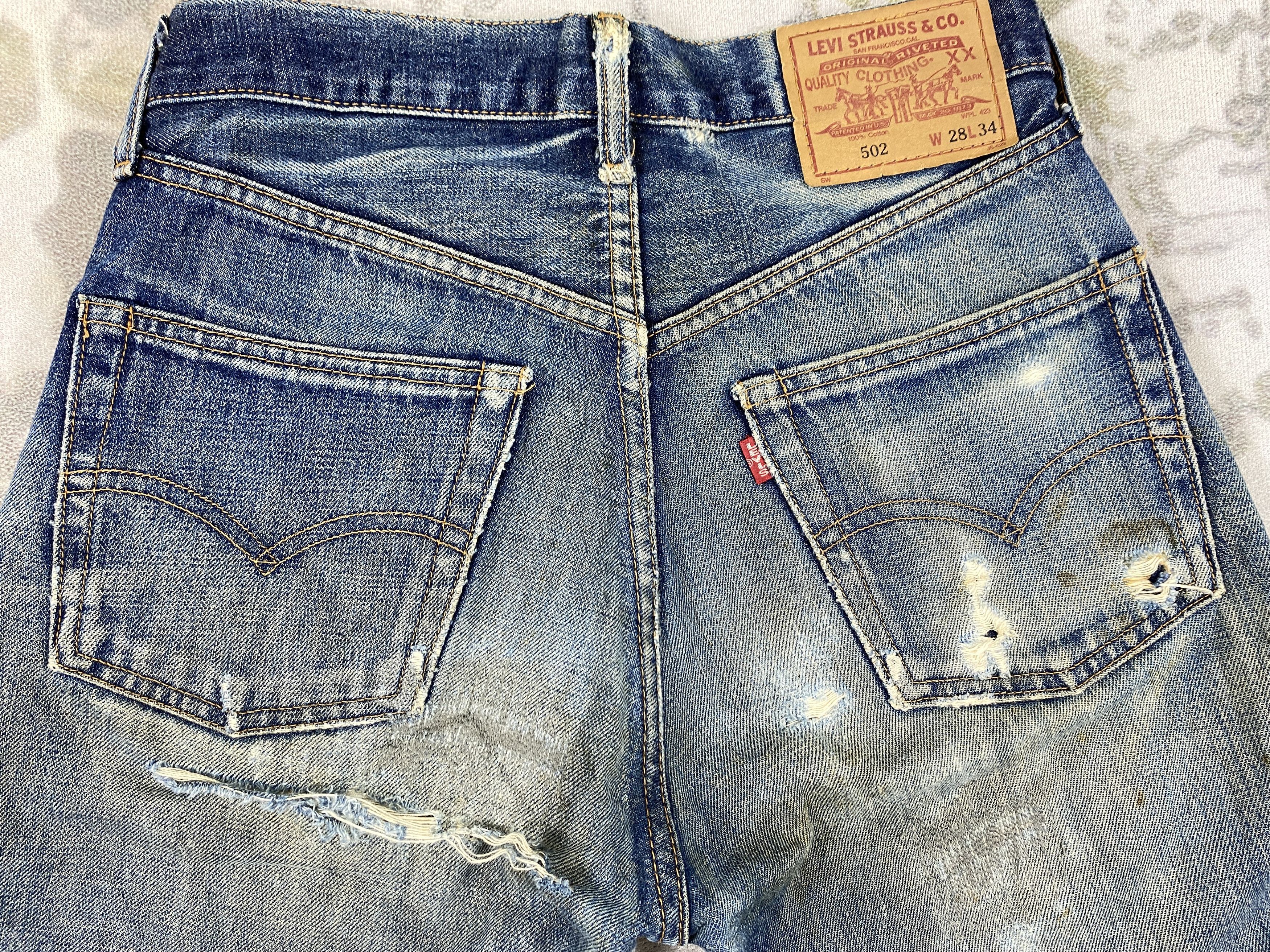 Kapital Vintage Redline Levi's 502 Big E kapital style Jeans 28x27.5 Size US 28 / EU 44 - 5 Thumbnail