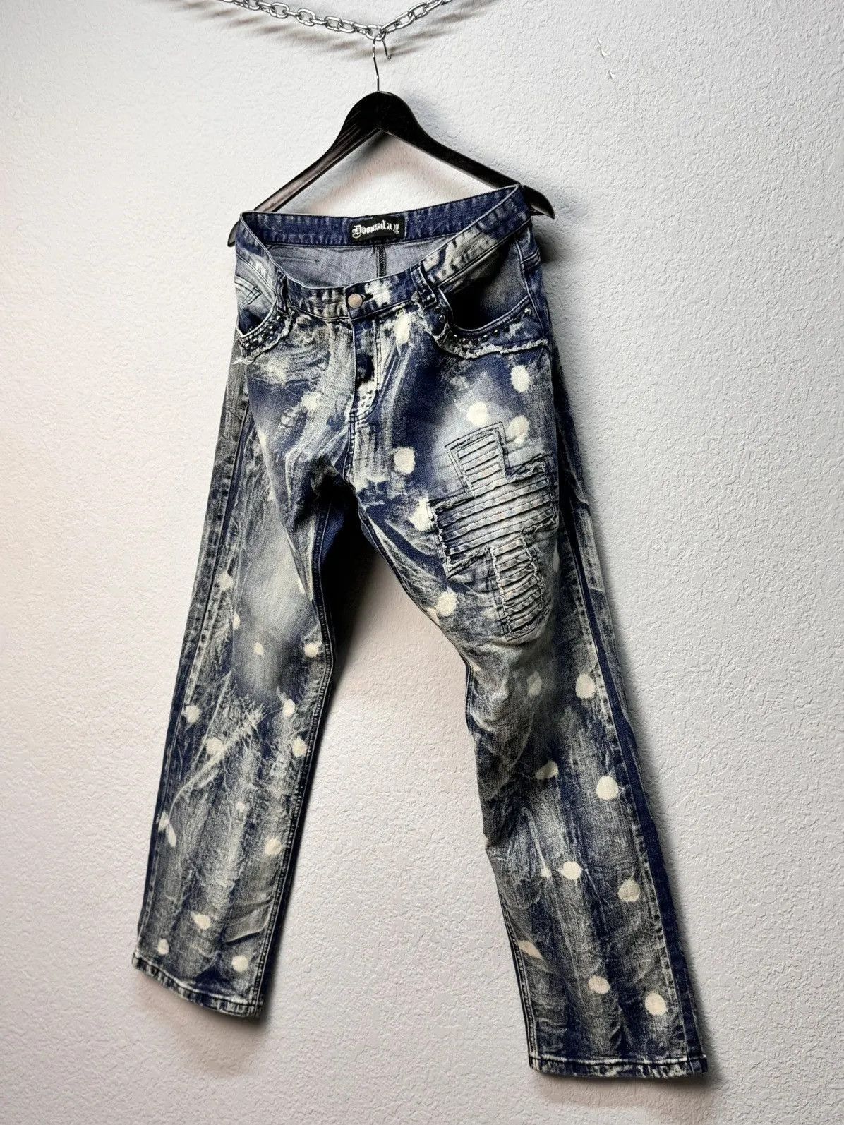 Designer × Leather VINTAGE CASUAL BALENCIAGA STYLE LEATHER PANTS MOTO RACING Size US 32 / EU 48 - 4 Thumbnail