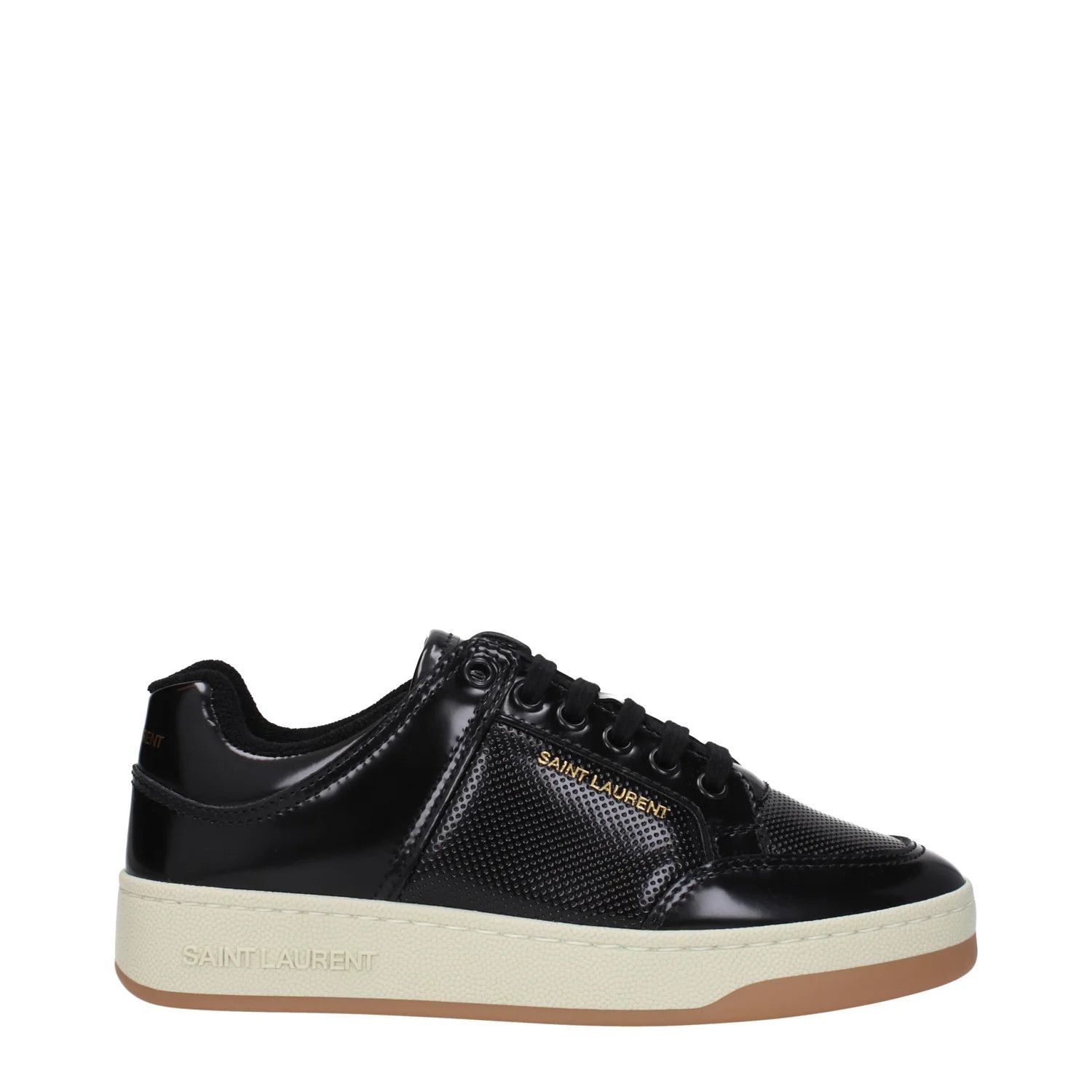Saint Laurent Paris ob1o1e1124 Leather Sneakers in Black Size US 9.5 / IT 39.5 - 1 Thumbnail