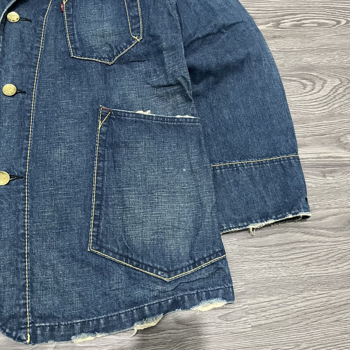 Levi's Vintage Clothing Distressed Blazer Denim Levi's Red Loop Big Pocket Designer Size US XL / EU 56 / 4 - 3 Thumbnail