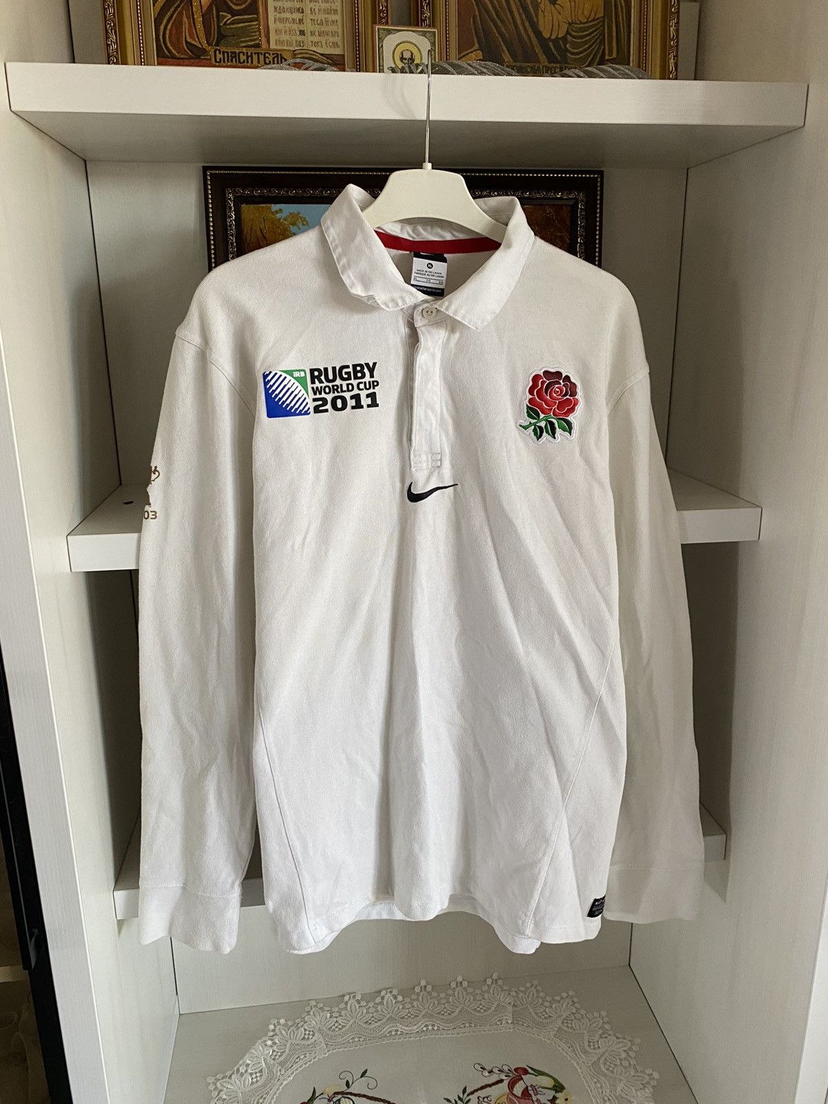 Nike Vintage England Rugby Nike Jersey 2011 World Block Core Y2K Size US L / EU 52-54 / 3 - 3 Thumbnail