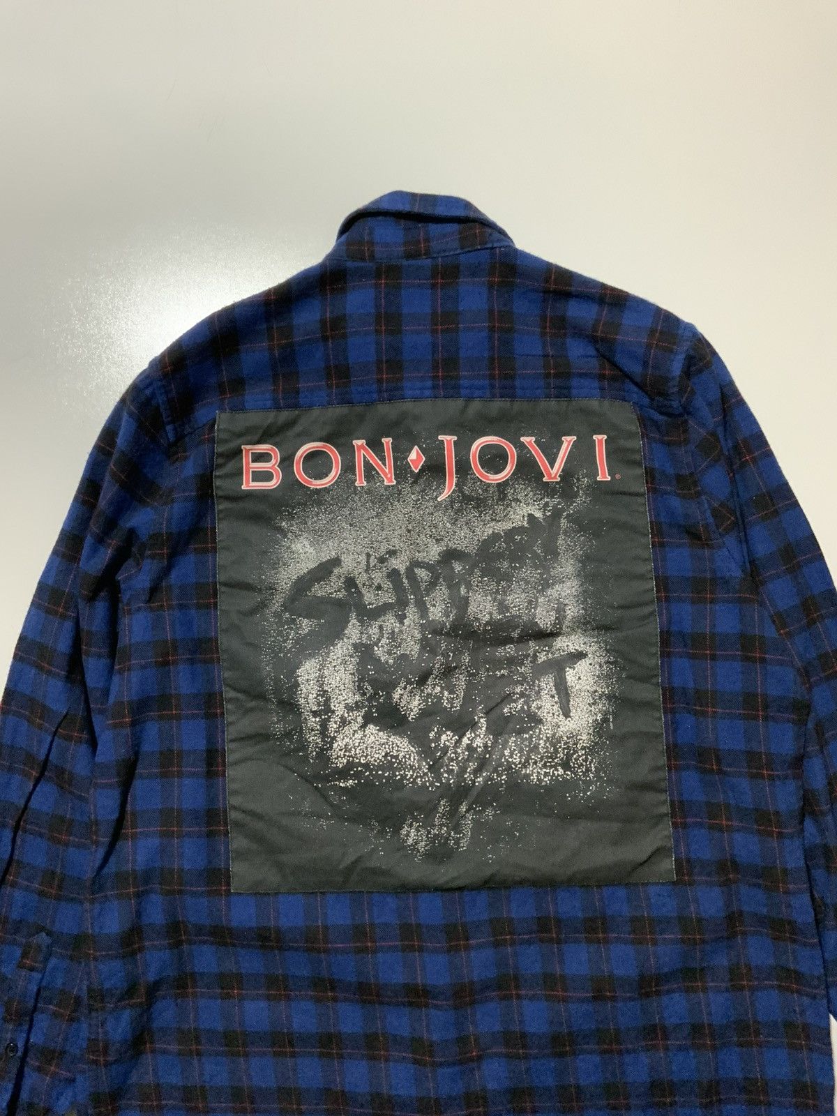 Cotton On Bon Jovi Slippery When Wet Rock Band Flannel Button Shirt Size US L / EU 52-54 / 3 - 4 Thumbnail
