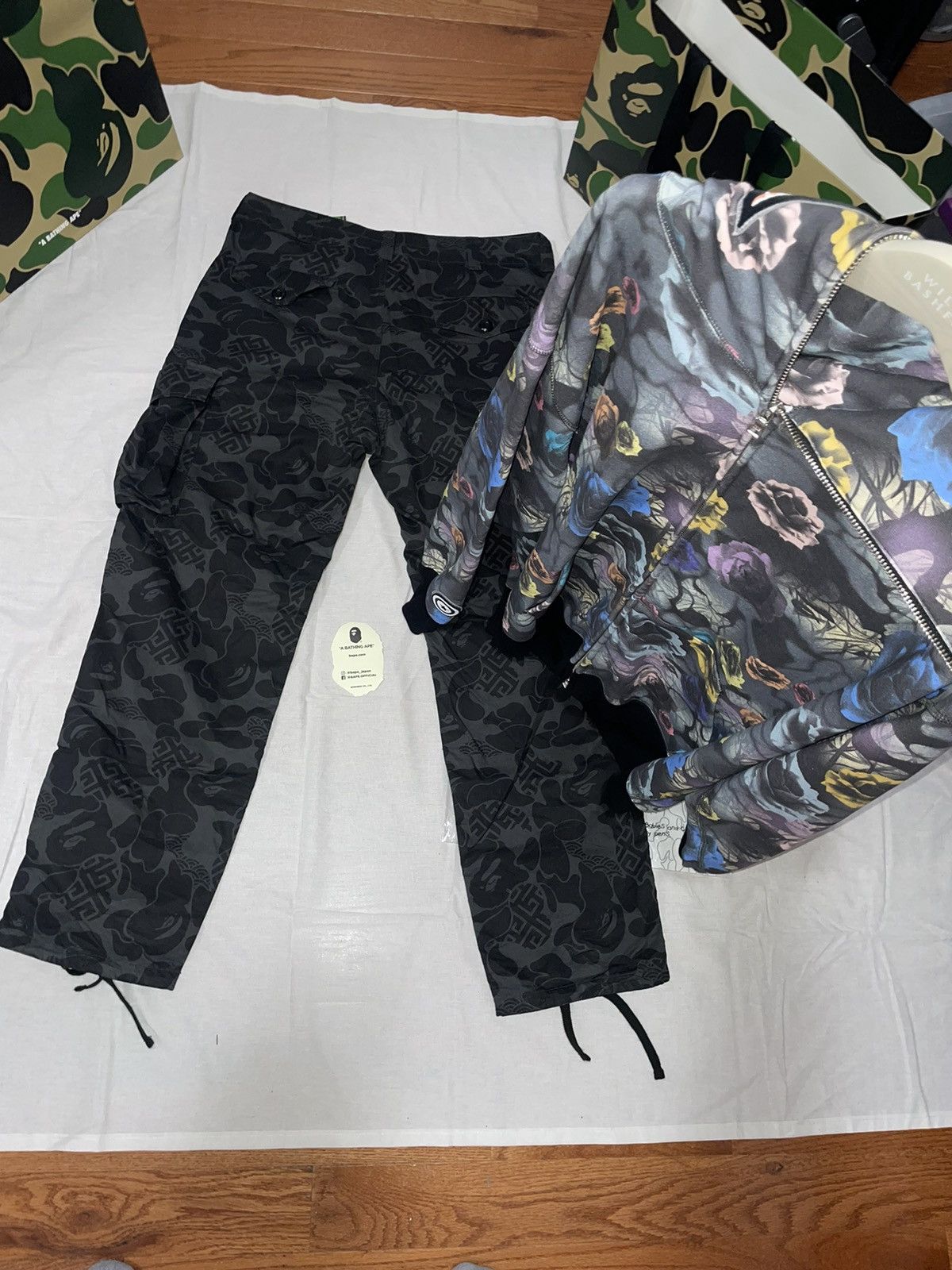 Bape BAPE 1st Camo Cargo Pants ‘Black’ Size US 35 - 12 Thumbnail