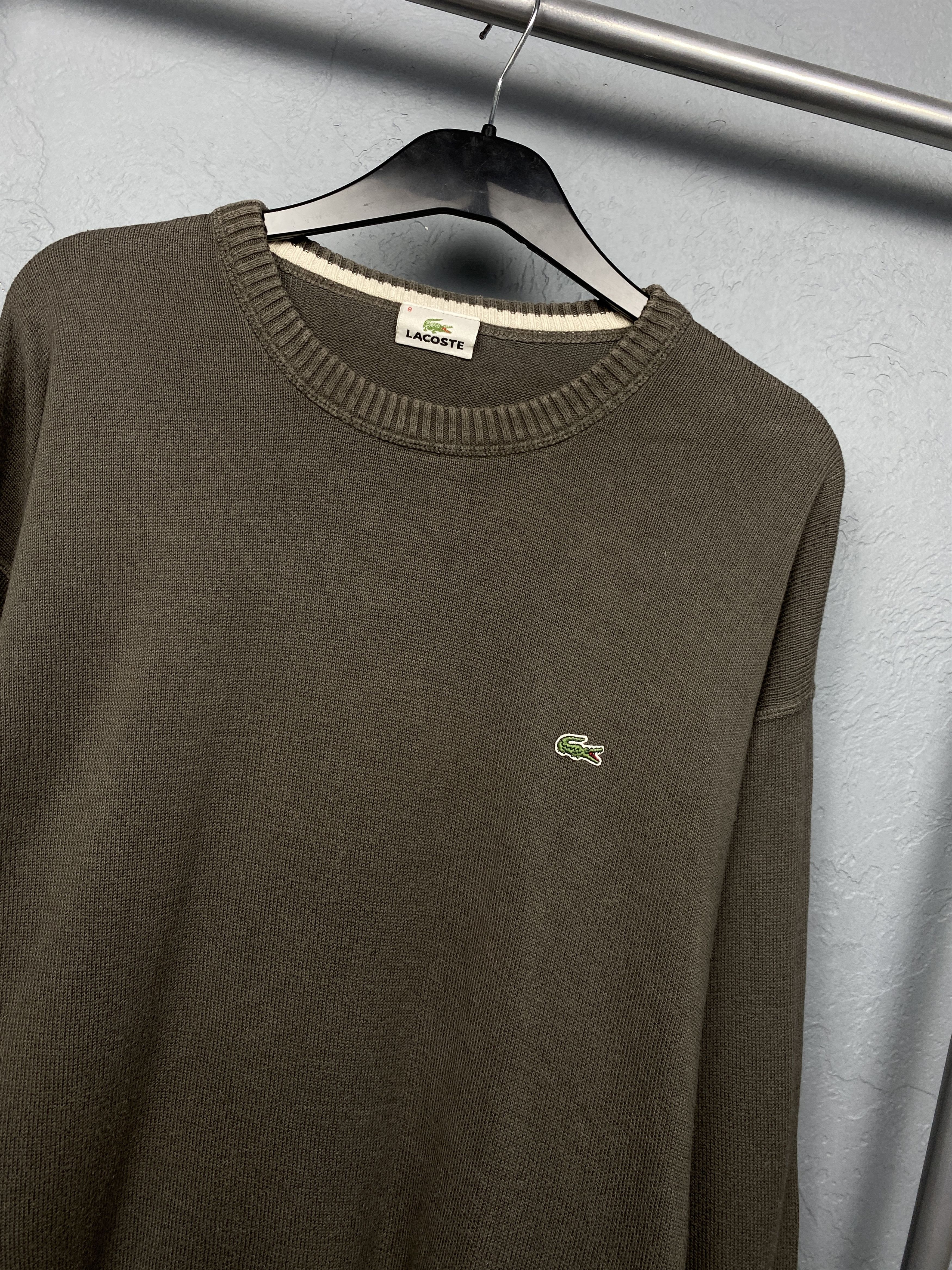 Lacoste × Vintage Lacoste Vintage Mens Crew Neck Sweater Size US XXL / EU 58 / 5 - 2 Thumbnail