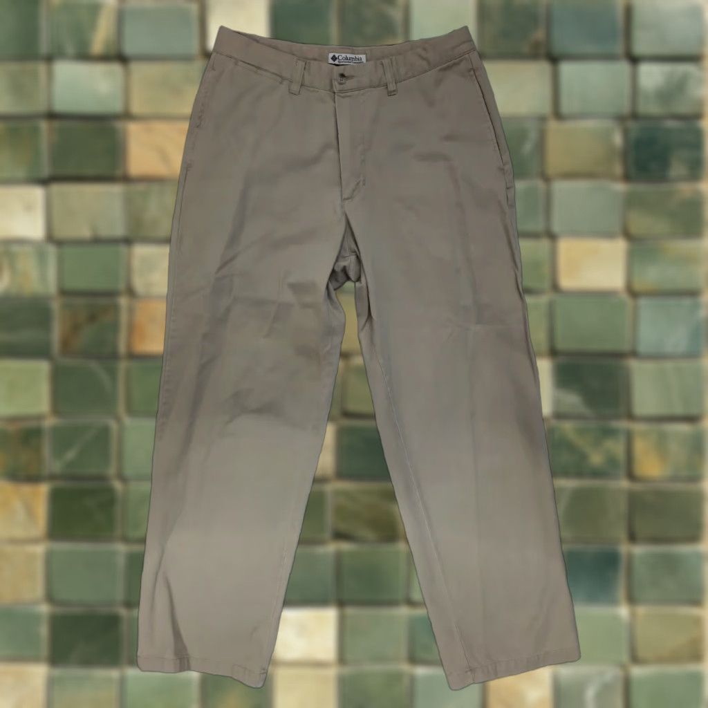 Vintage Columbia Pants Chino 34x29 Flat Front Beige Mens Casual Hiking Width 34 Inseam 29 Straight Front Zip Columba? Size US 34 / EU 50 - 1 Thumbnail