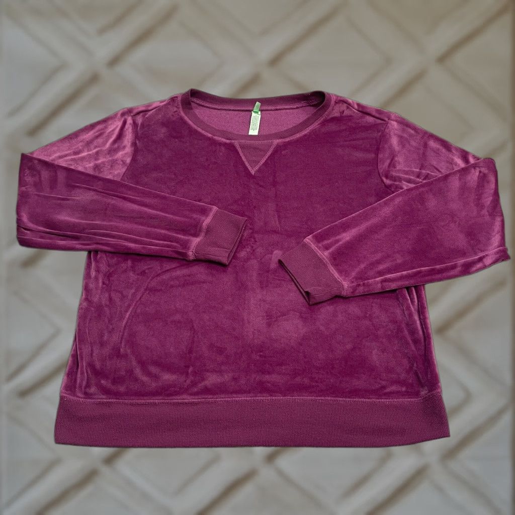 Vintage Honeydew Velour Pullover Sweatshirt Womens XL Purple Round Neck Casual Outdoor Size XL / US 12-14 / IT 48-50 - 1 Thumbnail