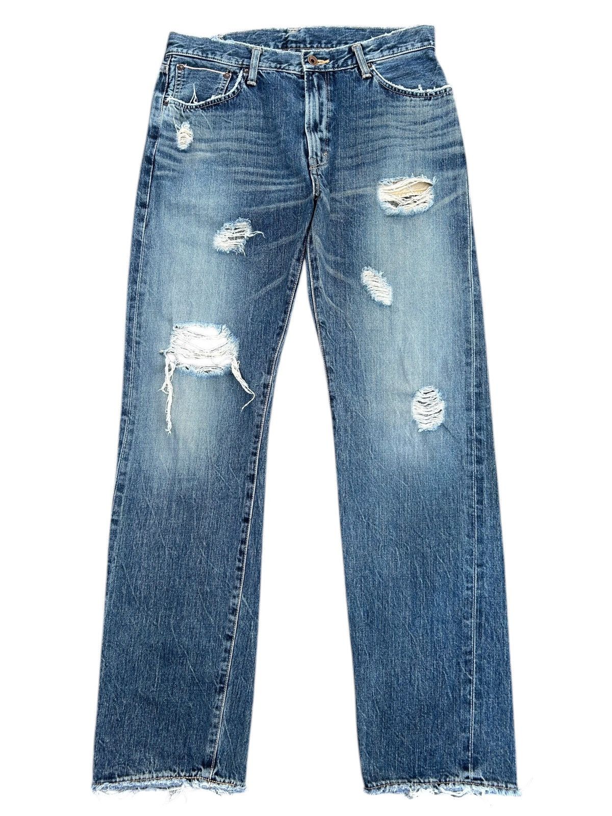 Kapital Vintage Edwin 505 Selvedge Distressed Denim Jeans Size US 33 - 1 Thumbnail