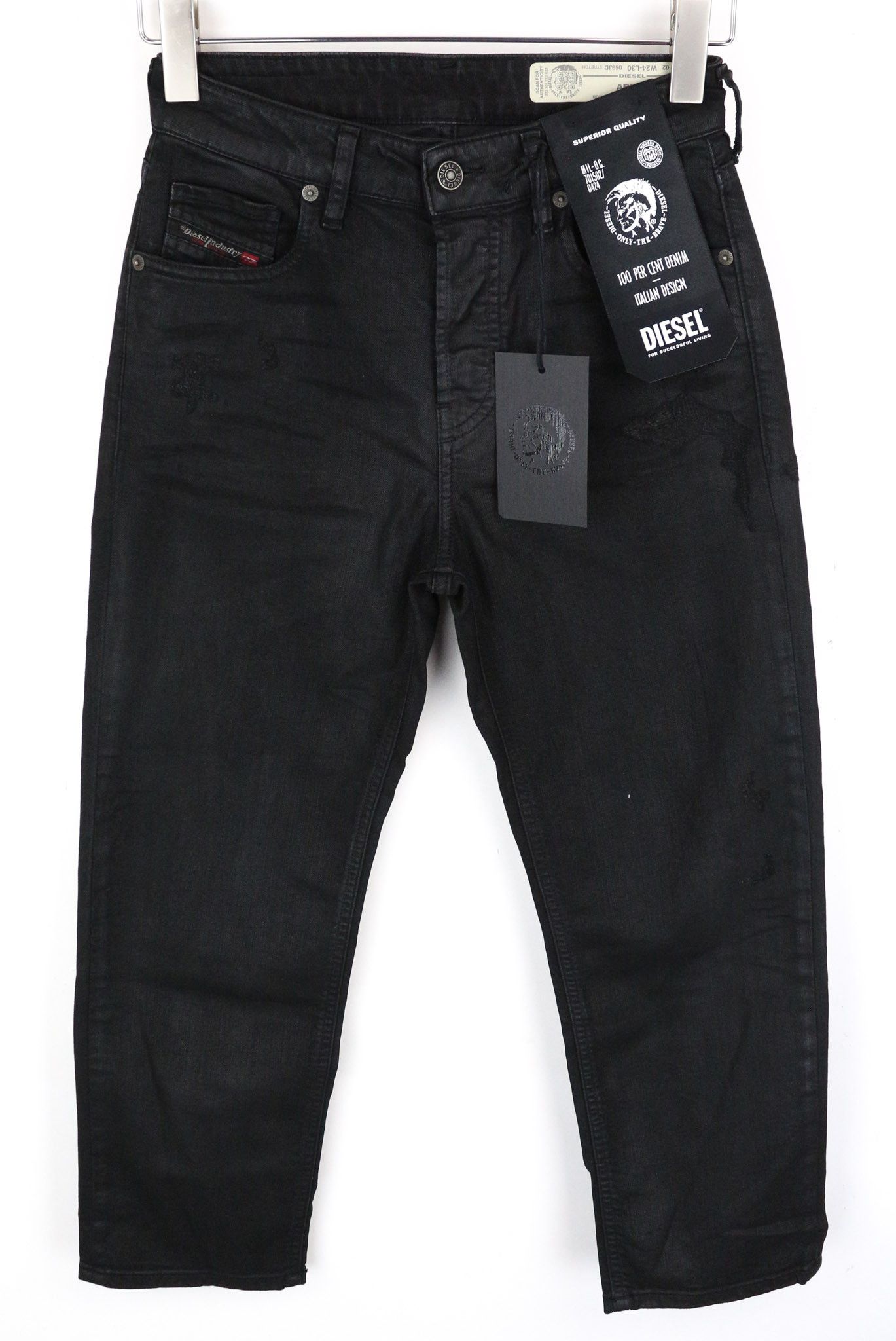 Diesel ARYEL 069JD W24/L30 Black Stretch Buttoned Jeans 69901 Size 24" / US 00 / IT 34 - 1 Thumbnail