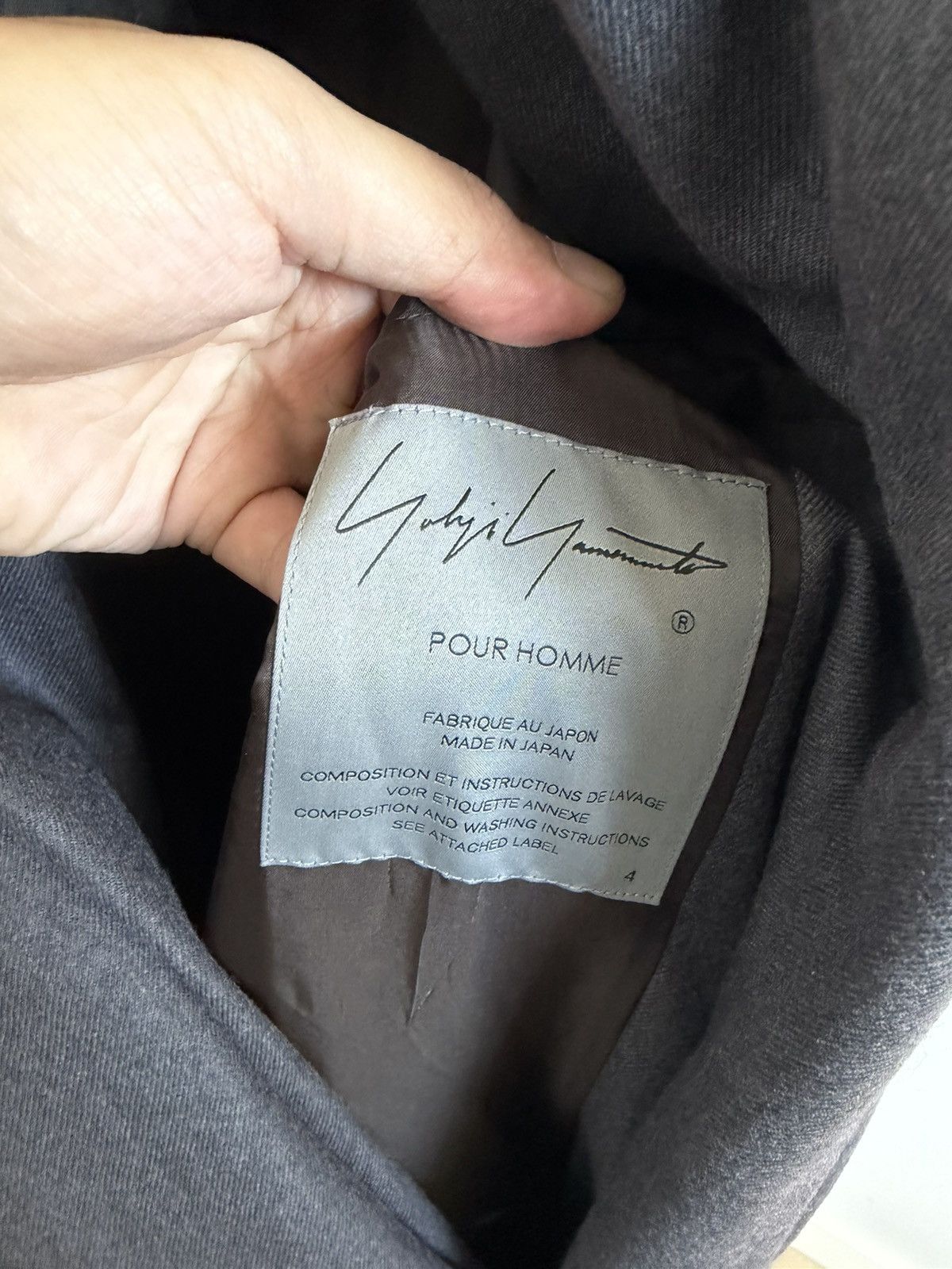 Yohji Yamamoto 24AW Kie5 Print Shawl Collar Coat Size US XL / EU 56 / 4 - 3 Thumbnail