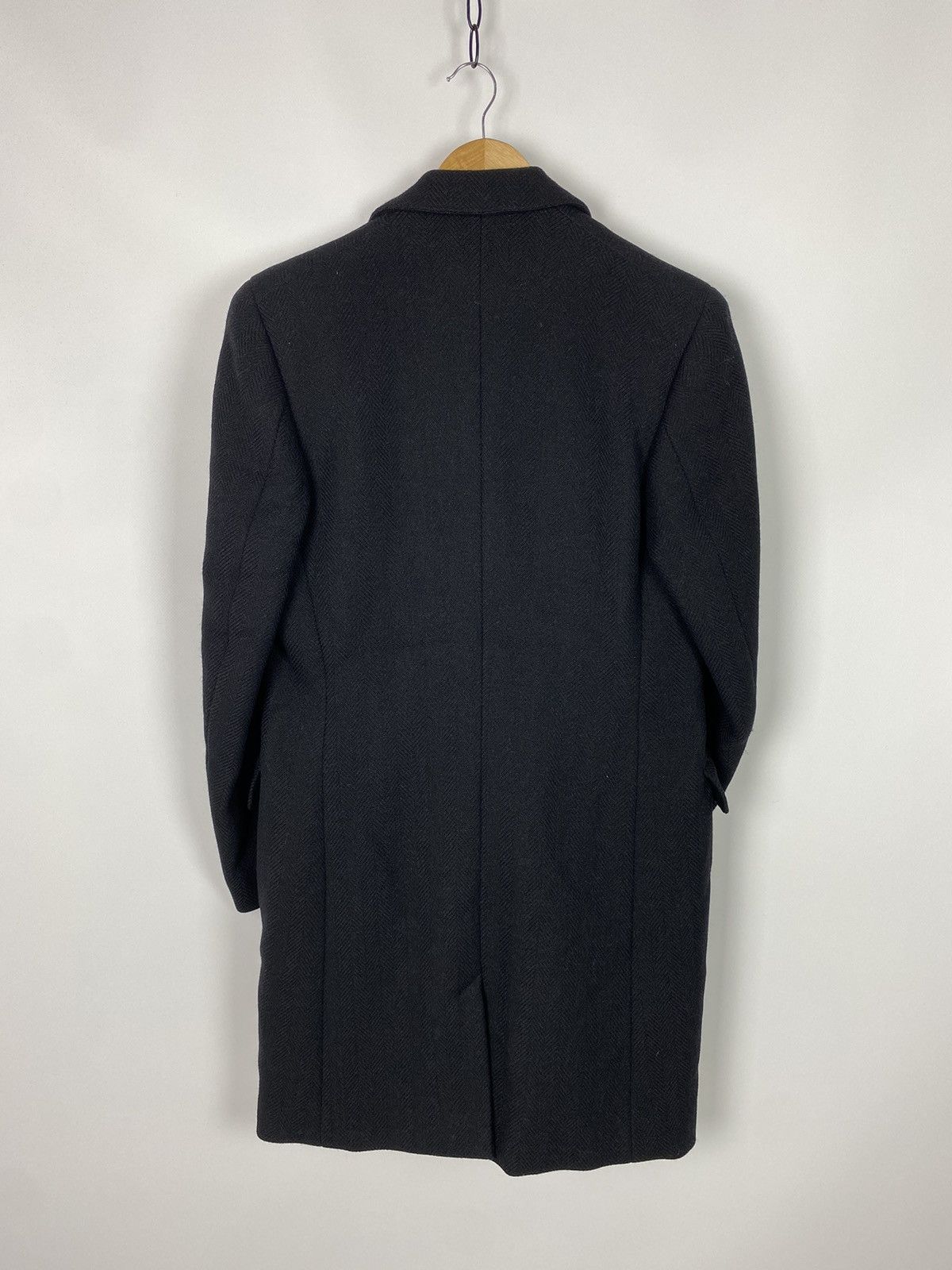Vintage 1930’s Vintage Black Herringbone Wool Double Breasted Coat Size US M / EU 48-50 / 2 - 13 Thumbnail