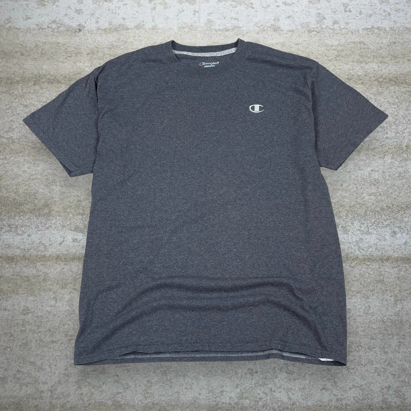 Champion Vintage Y2K Champion Shirt Mens L Grey Cotton Short Sleeve Size US L / EU 52-54 / 3 - 1 Thumbnail