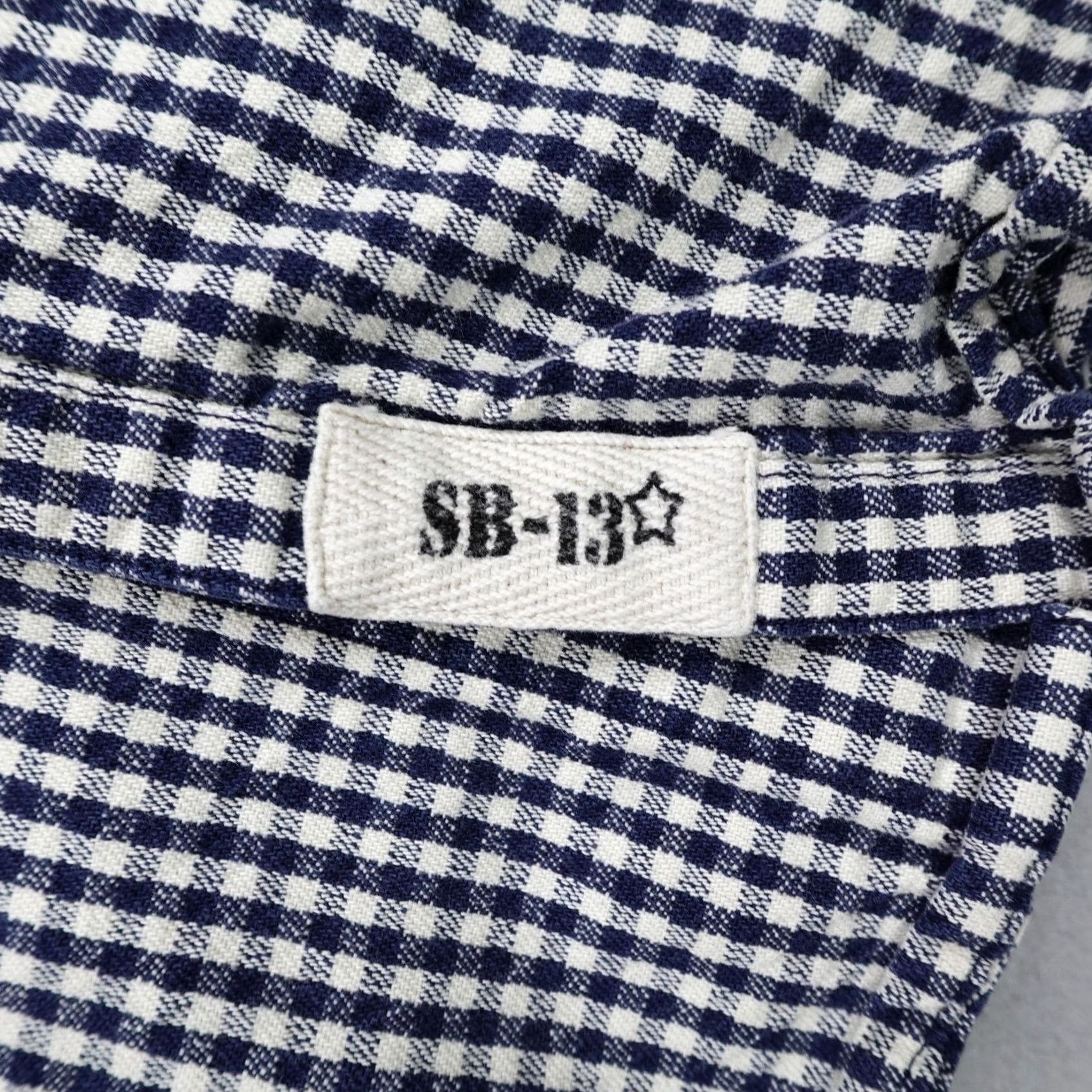 Schott Schott Bros Shirt Mens Large Blue White Gingham Check Button Up Cotton Heavyweight Size US L / EU 52-54 / 3 - 3 Thumbnail