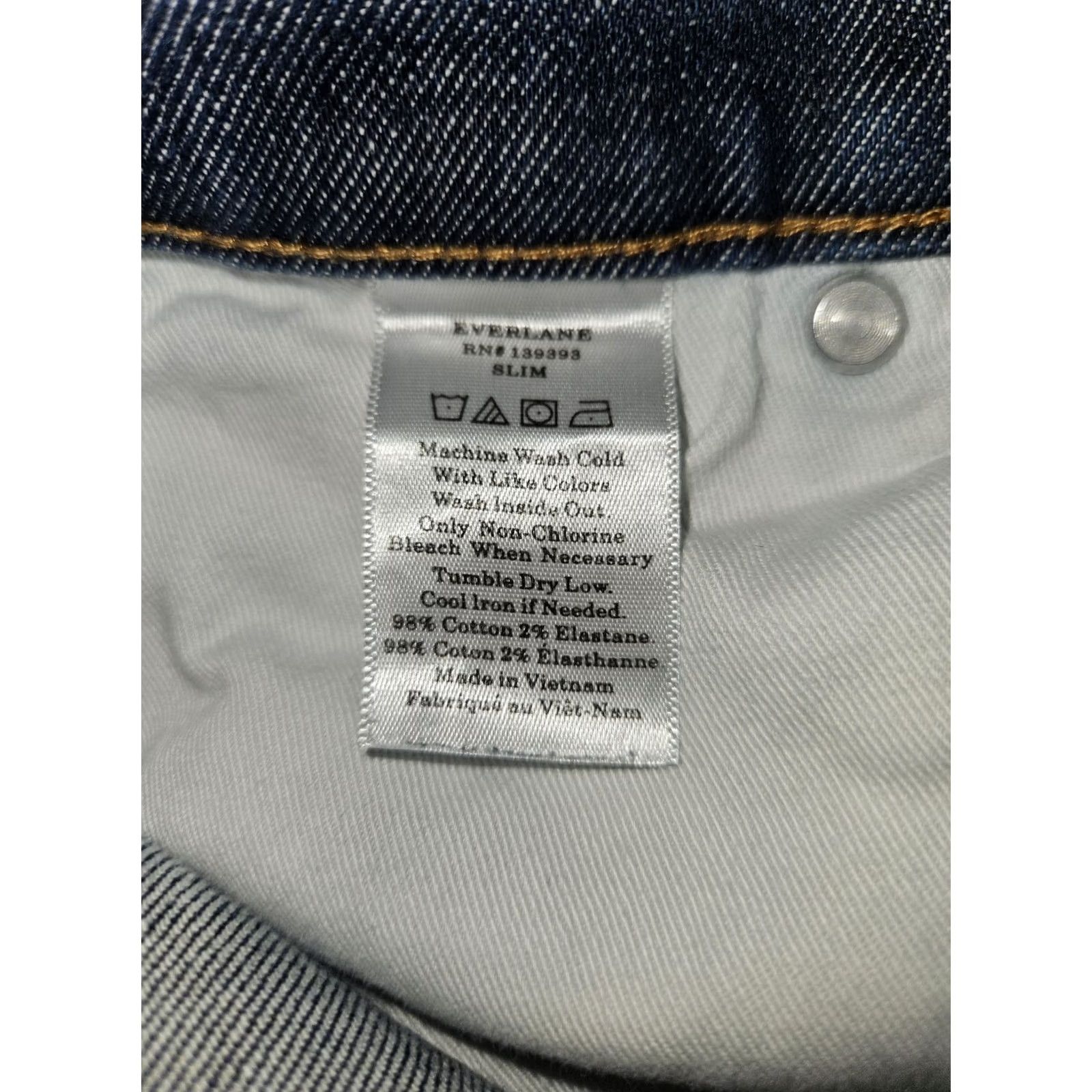 Everlane Everlane Jeans Slim Men 32x28 32x30 Stretch Blue Denim City Preppy Modern Slim Fit Tapered Regular Inseam 28 Size US 32 / EU 48 - 8 Thumbnail