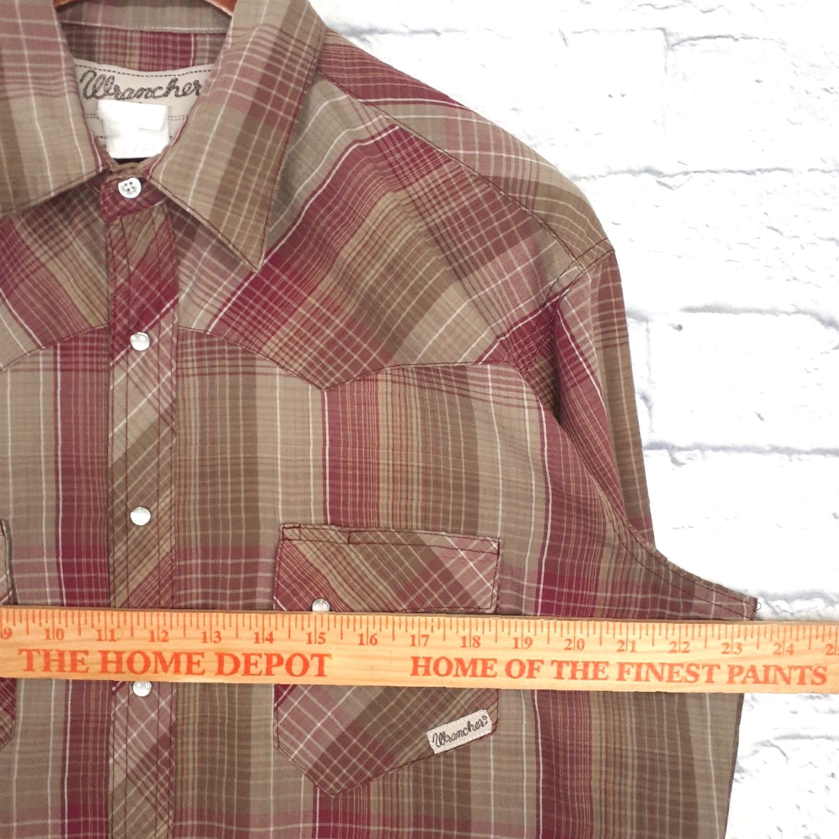 Wrangler VINTAGE Wrangler Wrancher Pearl Snap Long Sleeve Shirt Mens Large Size US L / EU 52-54 / 3 - 6 Thumbnail