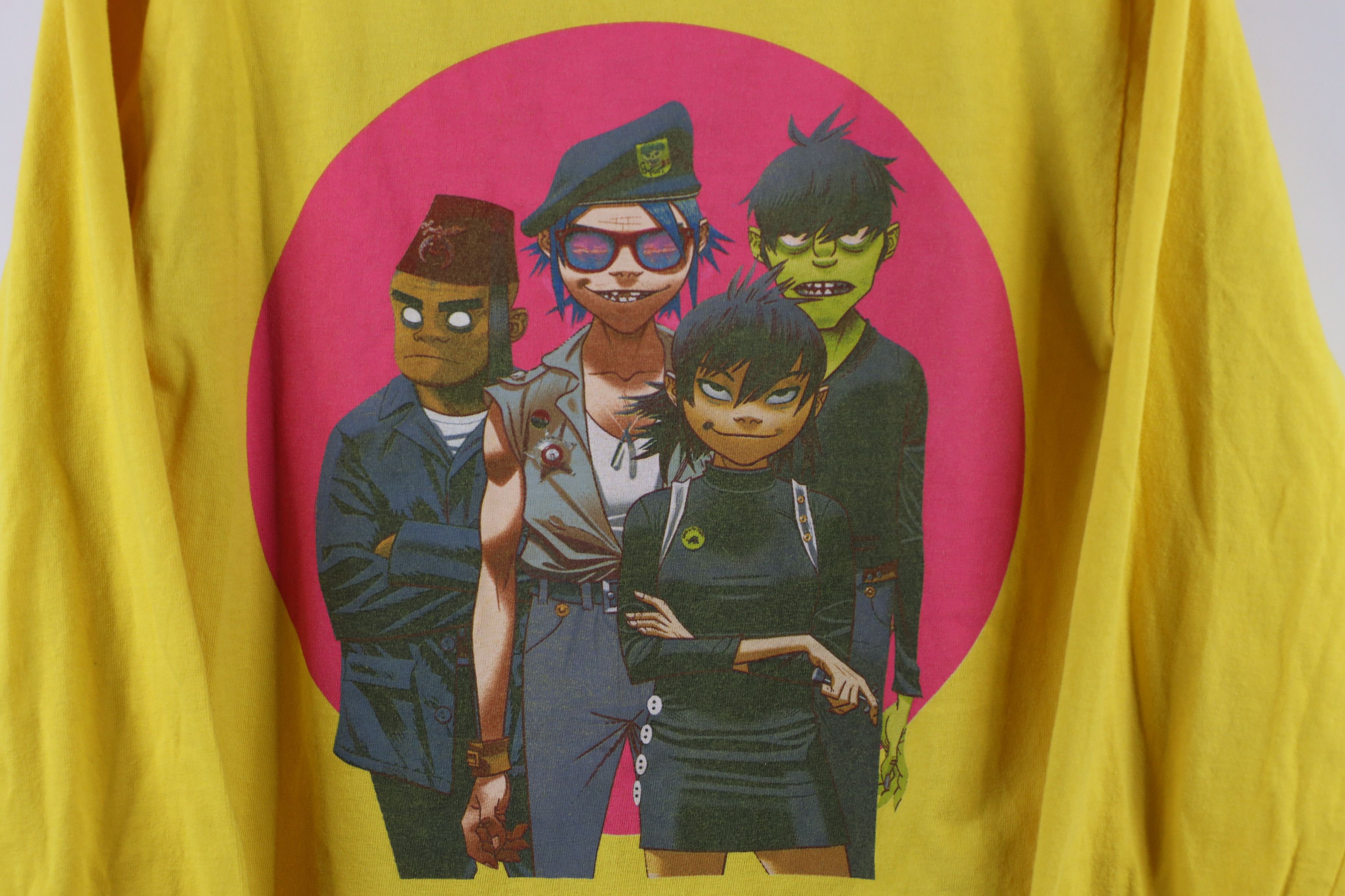 Vintage Vintage Out The Gorillaz Band Long Sleeve T-Shirt Yellow Size US XS / EU 42 / 0 - 4 Thumbnail