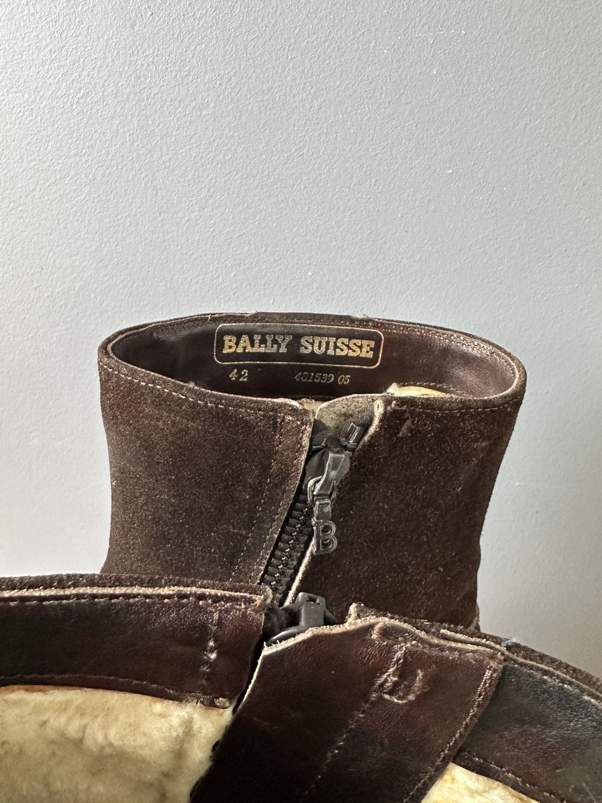 Bally Bally Suisse Shearling Fur Suede Brown Ankle boots shoes Size US 9 / EU 42 - 5 Thumbnail