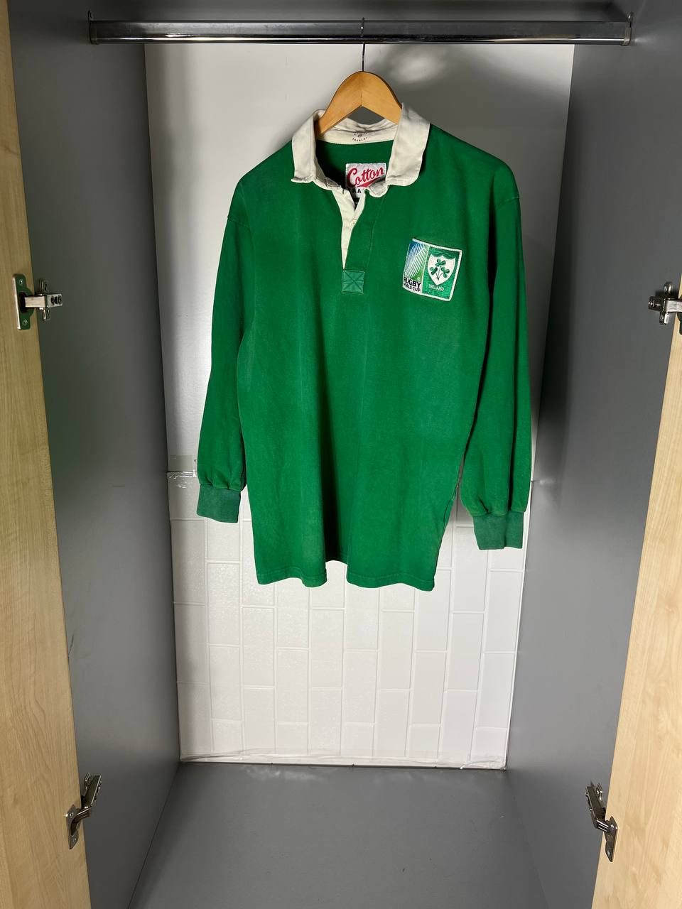 Cotton Traders VINTAGE COTTON TRADERS IRELAND WORLD CUP RUGBY JERSEY RETRO Size US L / EU 52-54 / 3 - 2 Thumbnail