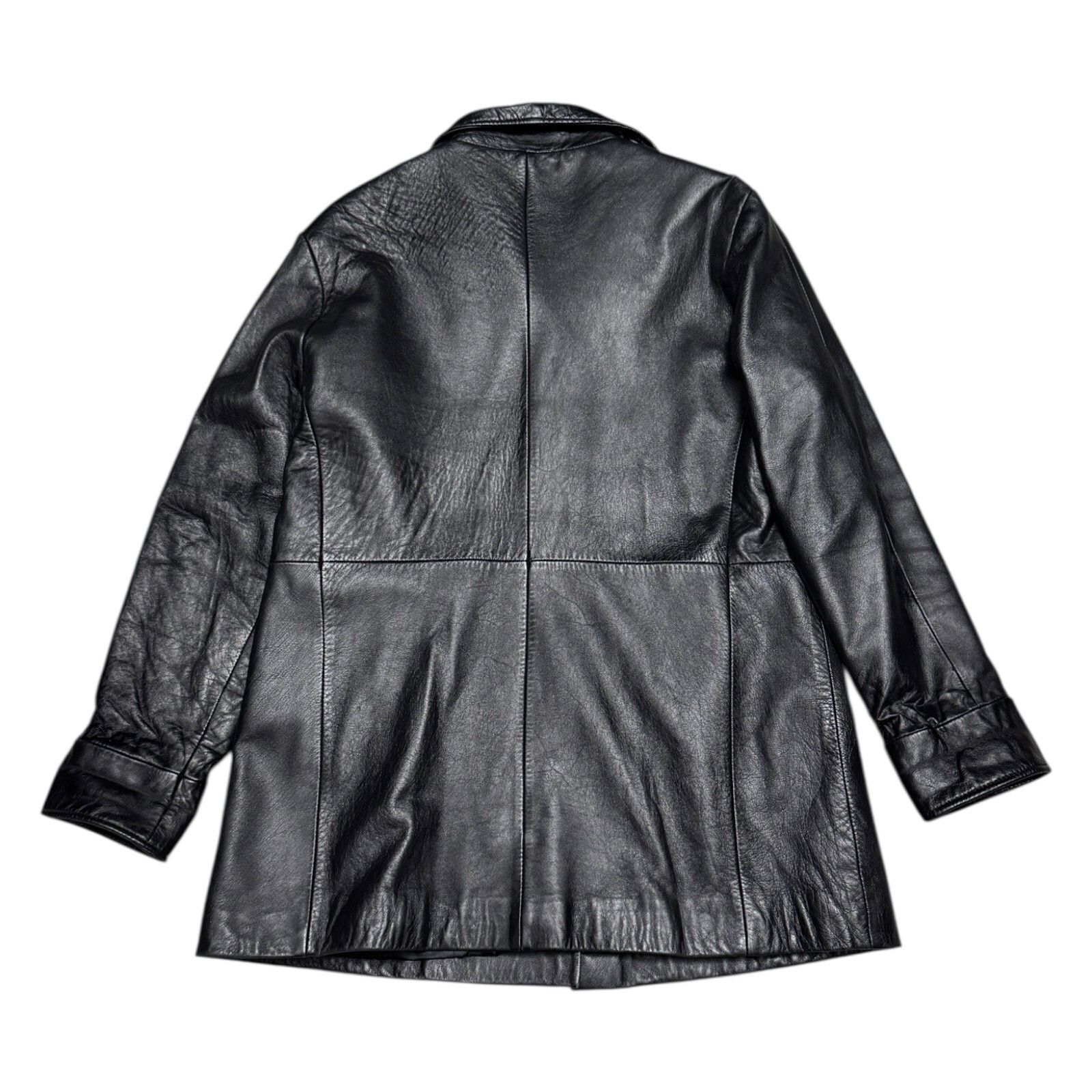 Leather MAX USA GENUINE LEATHER Business Casual Jacket Coat Large Size L / US 10 / IT 46 - 2 Thumbnail